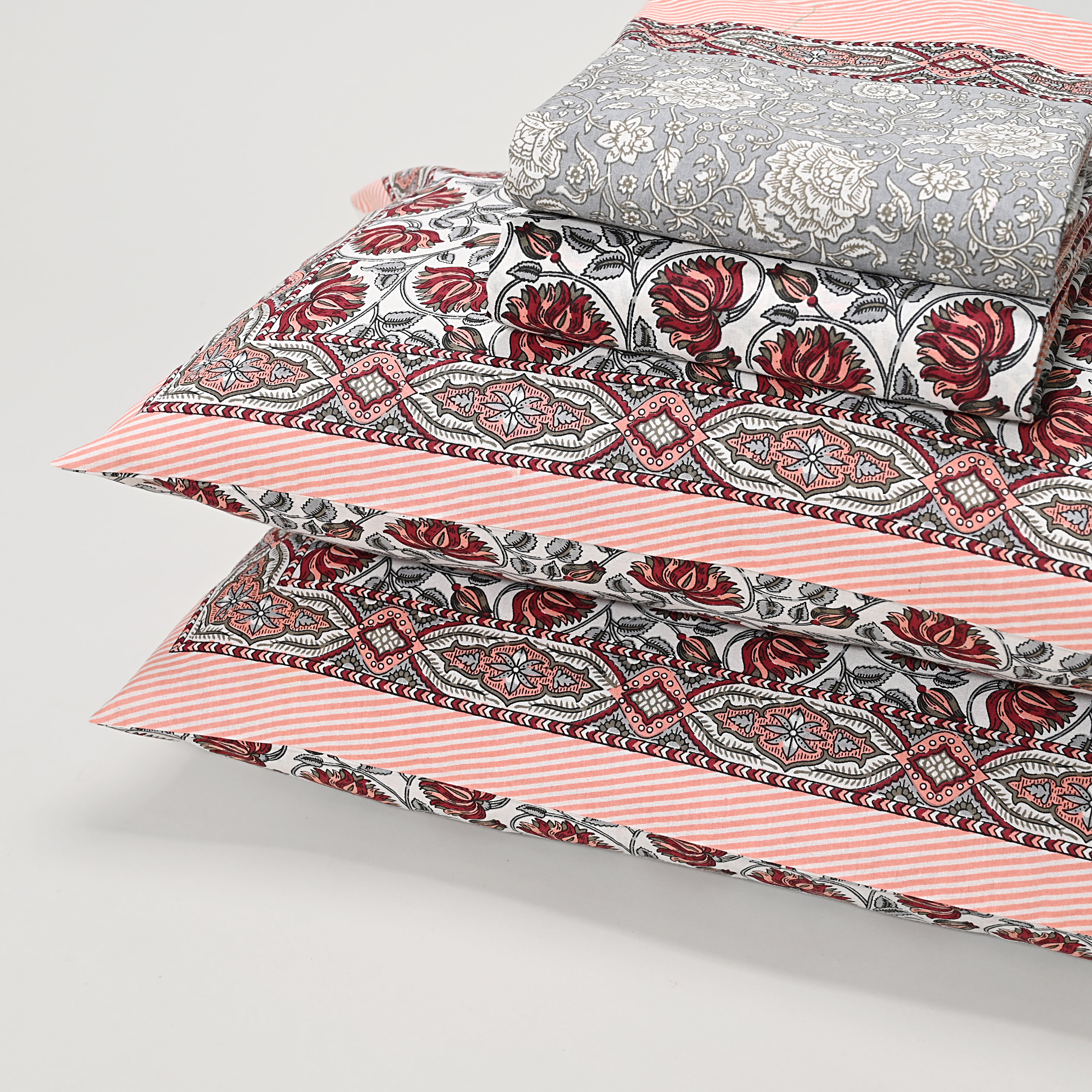 Lotus Red Bed Sheet