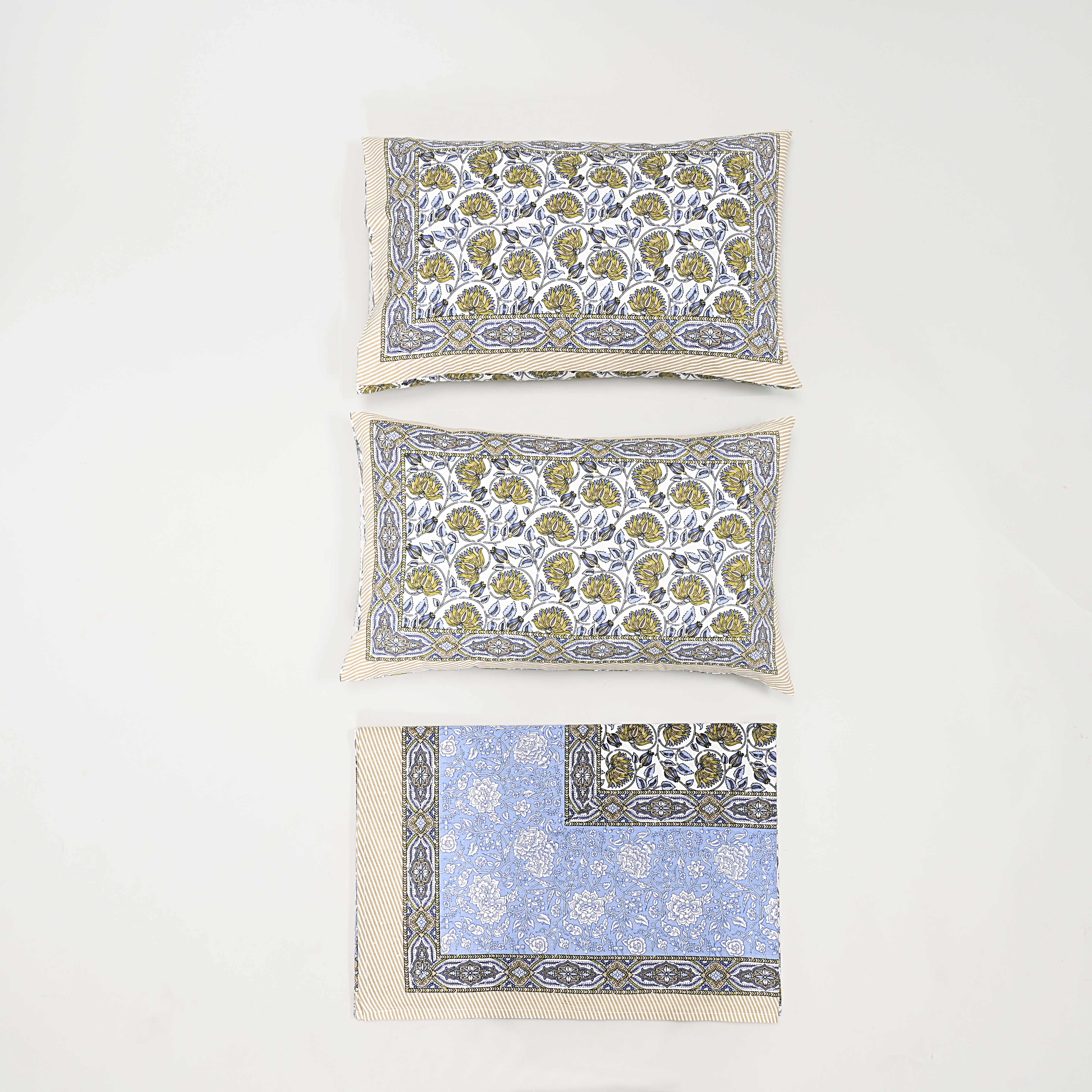 Lotus Blue Bed Sheet