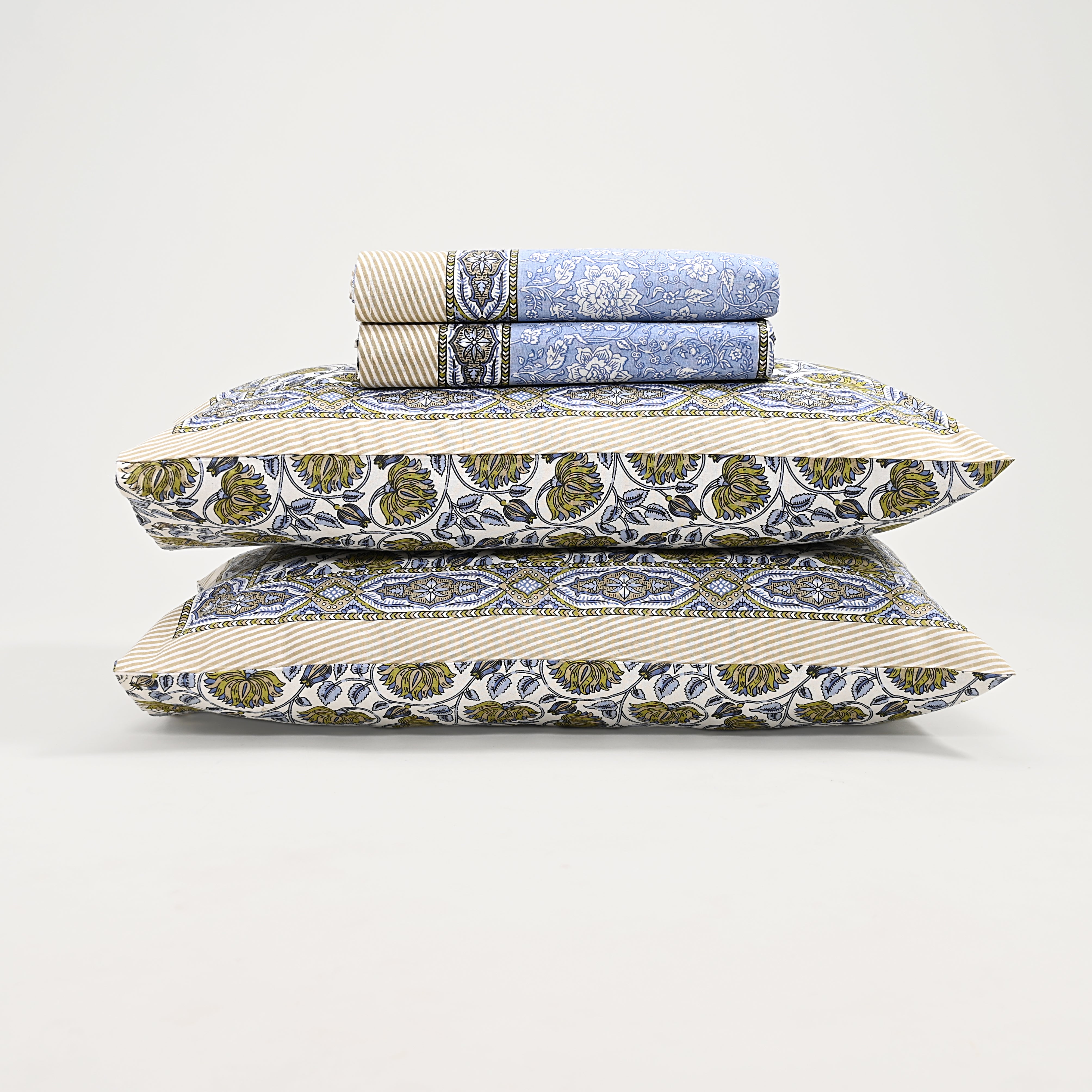Lotus Blue Bed Sheet