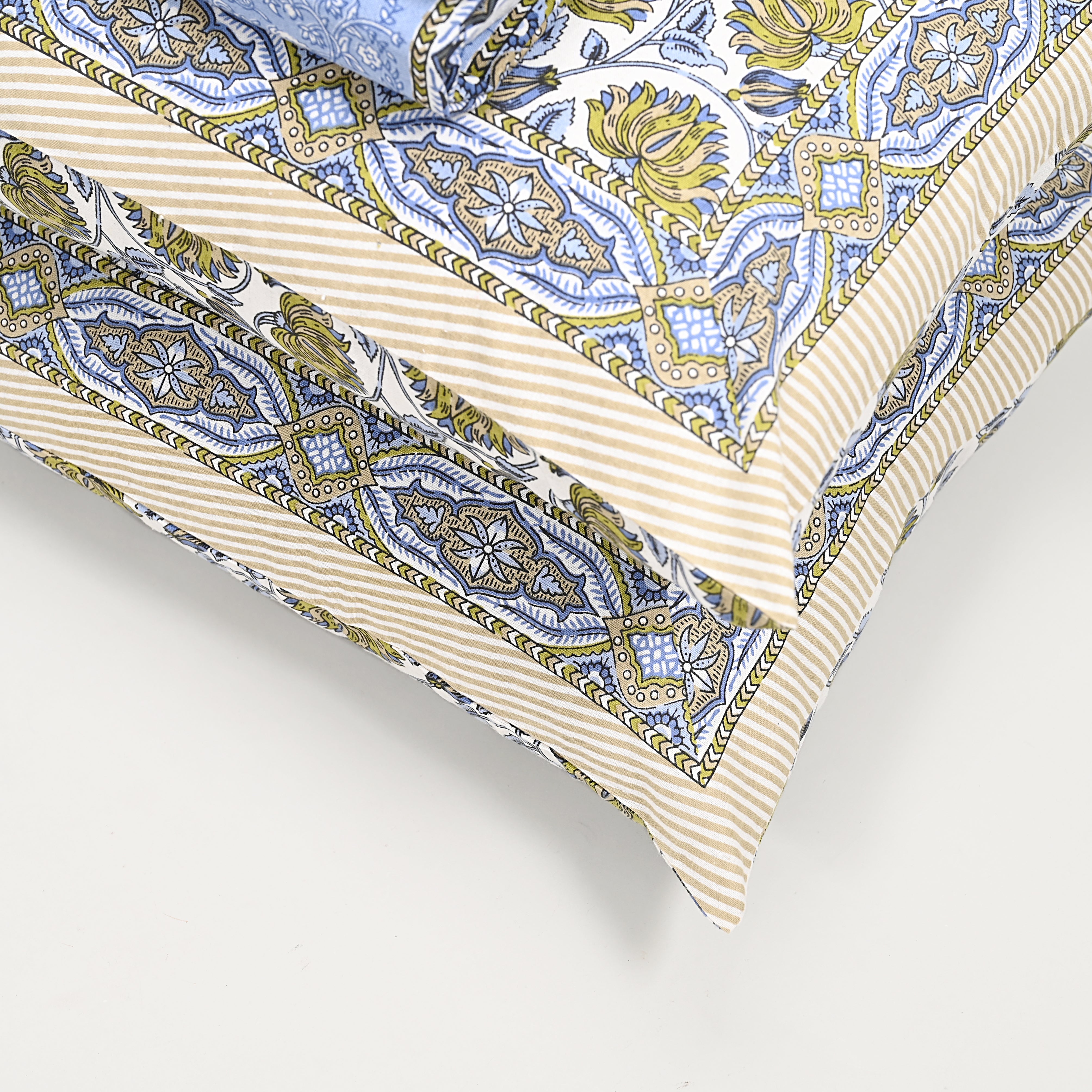 Lotus Blue Bed Sheet