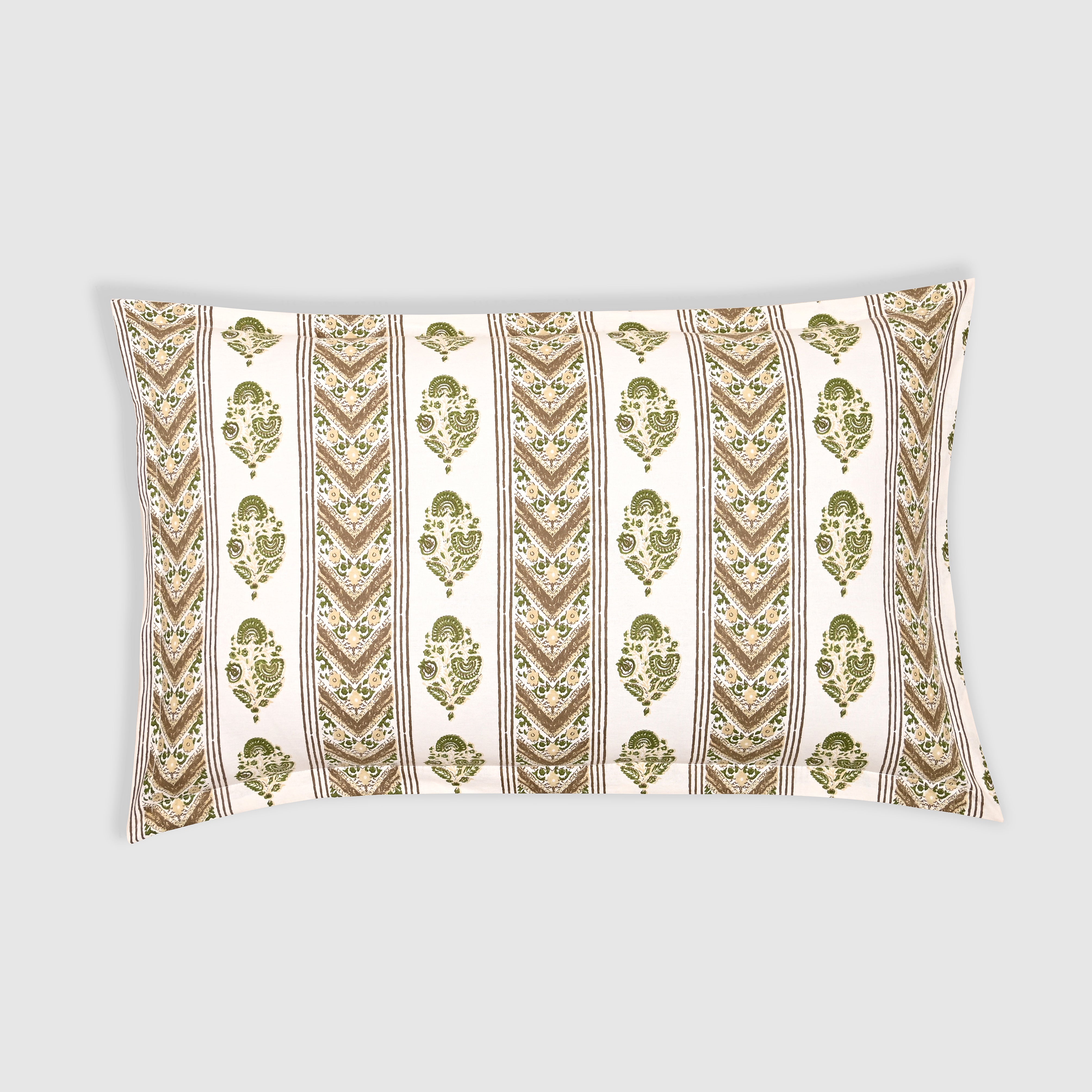 Rajvi Stria King Size Cotton Bed Sheet Set