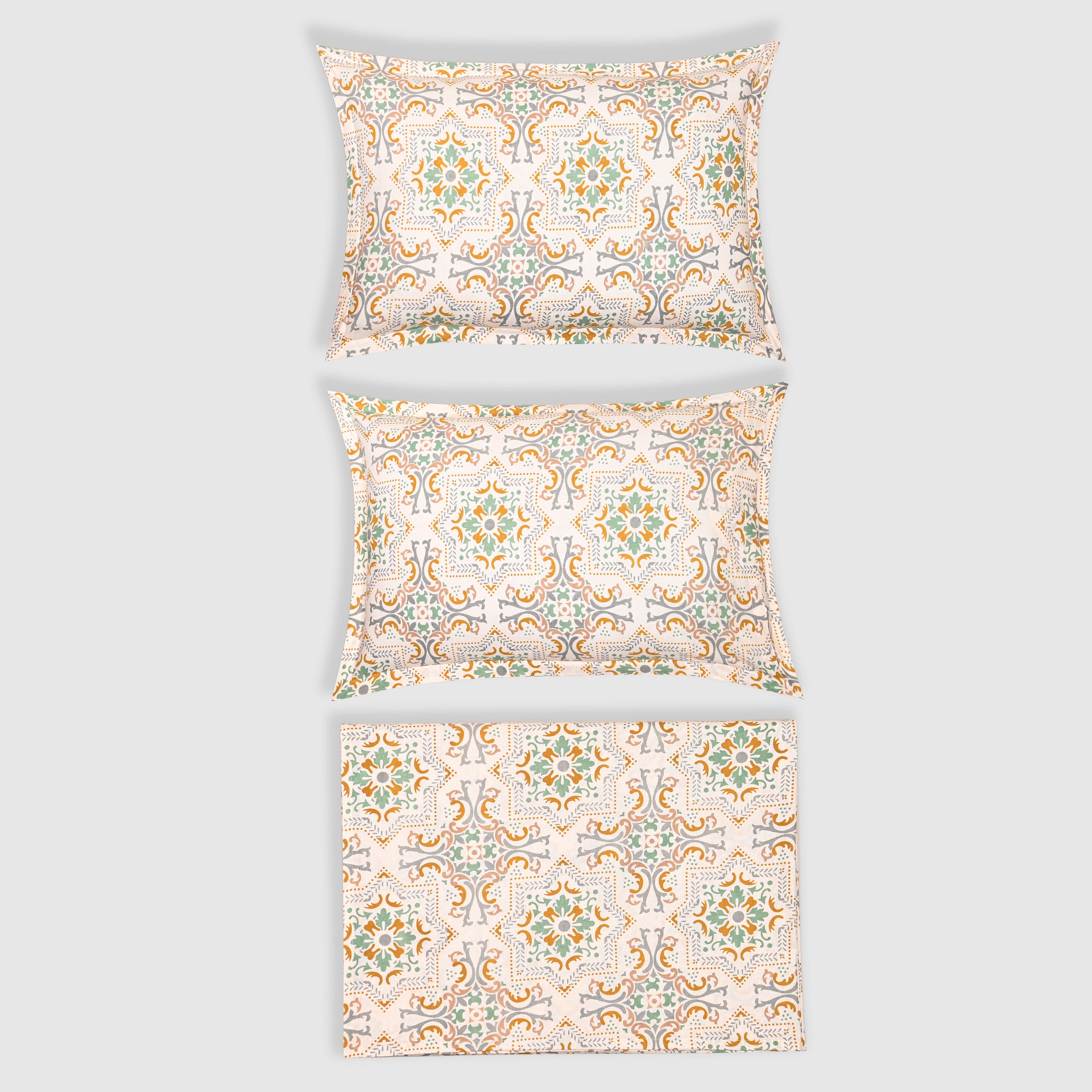 Fractalia King Size Cotton Bed Sheet Set