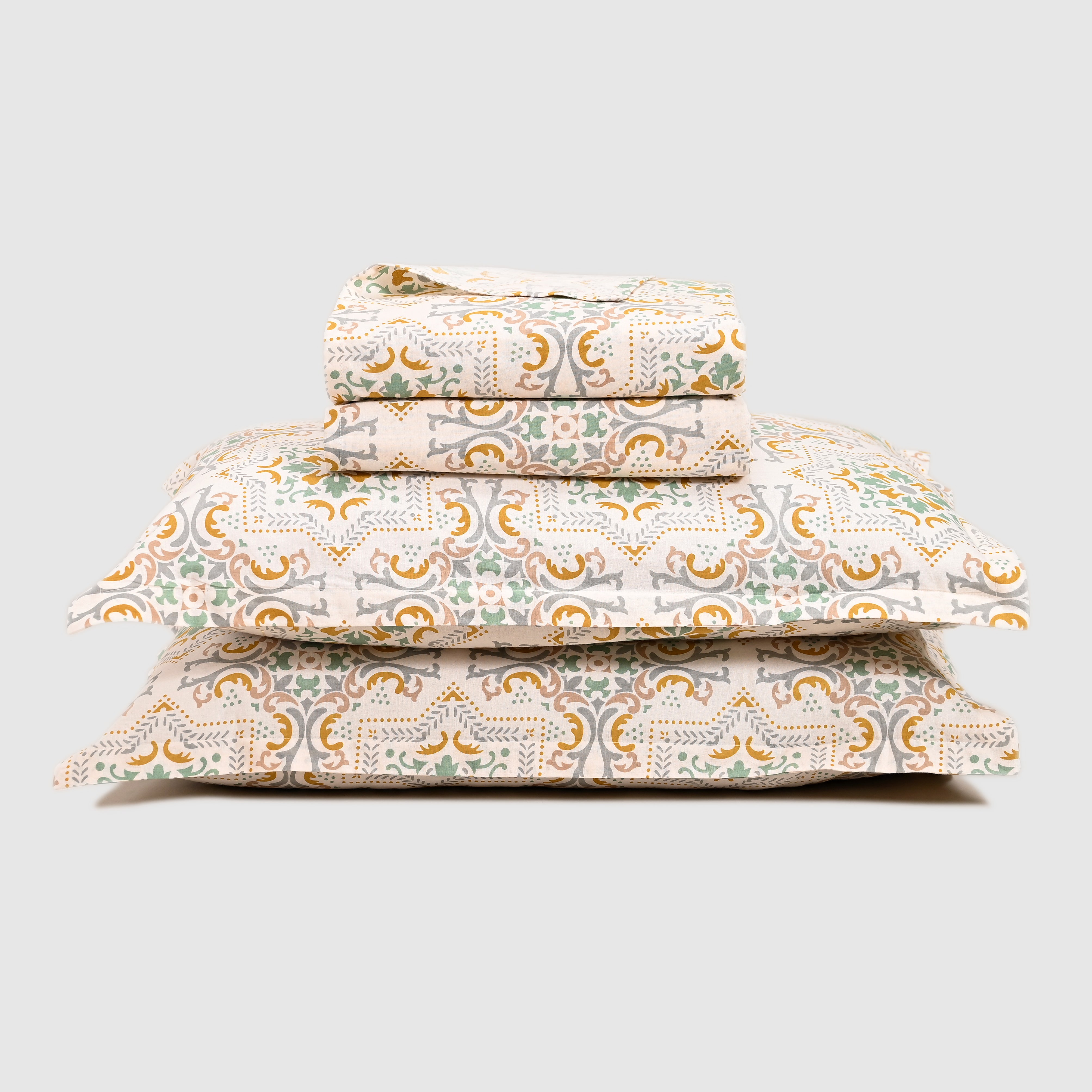 Fractalia King Size Cotton Bed Sheet Set