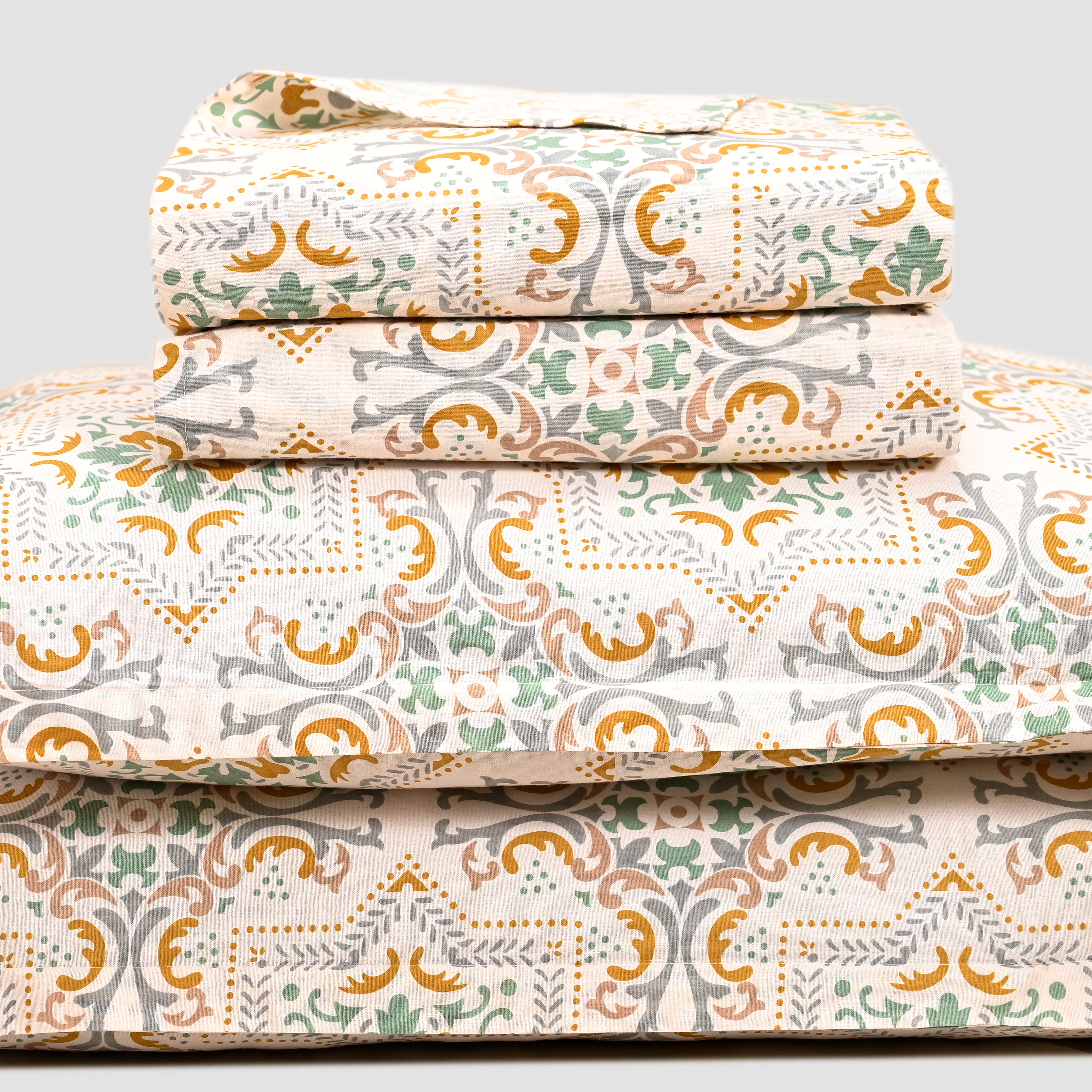 Fractalia King Size Cotton Bed Sheet Set