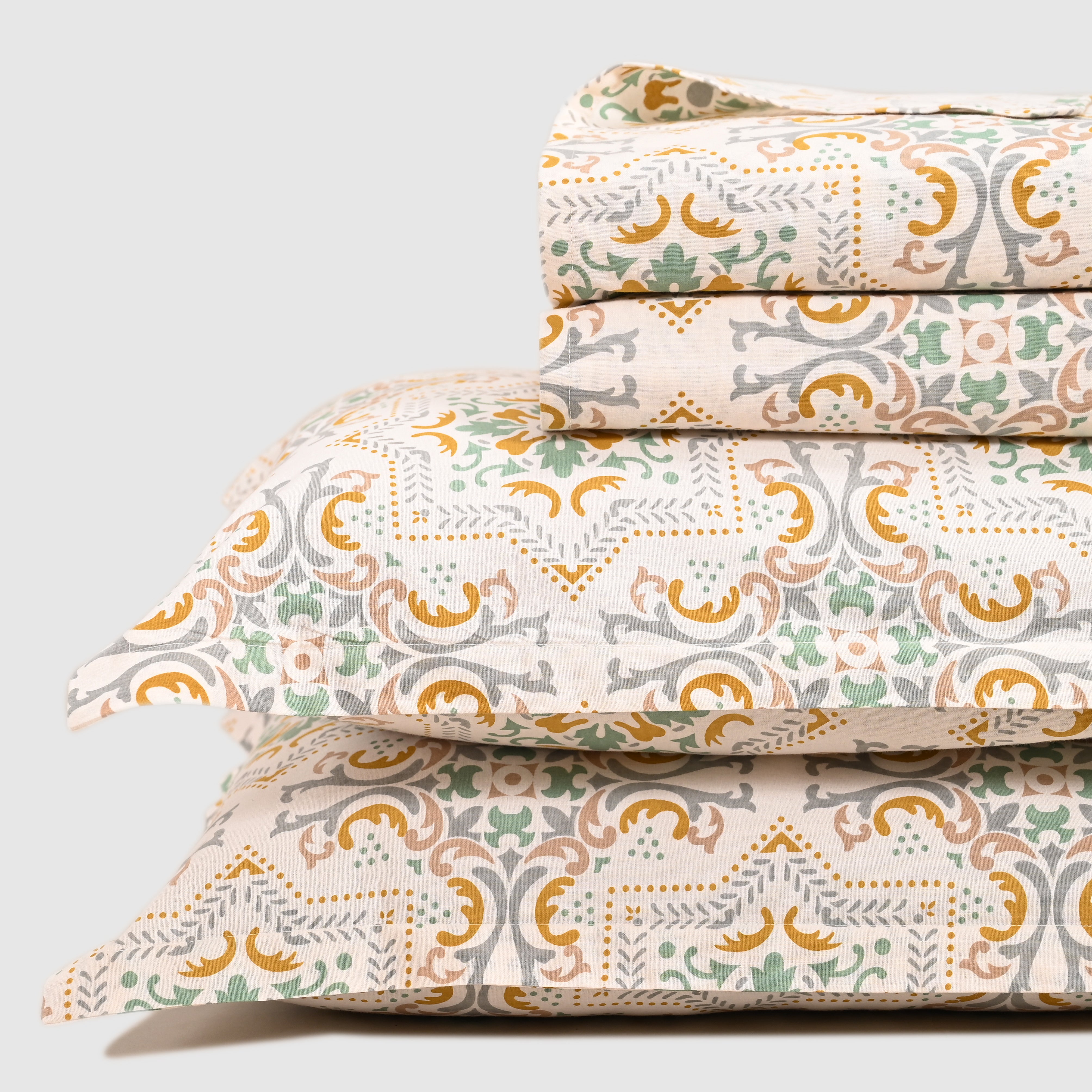 Fractalia King Size Cotton Bed Sheet Set