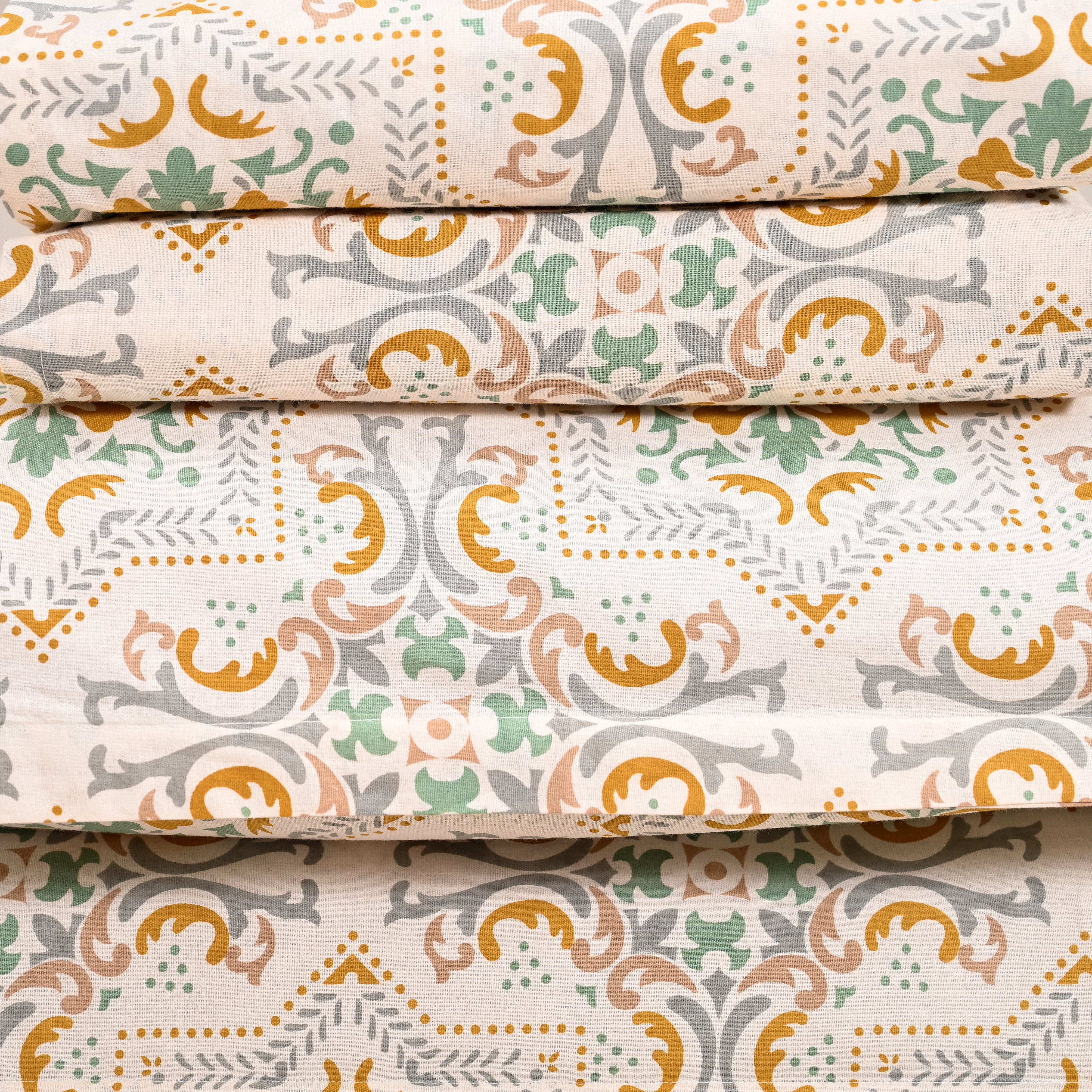 Fractalia King Size Cotton Bed Sheet Set