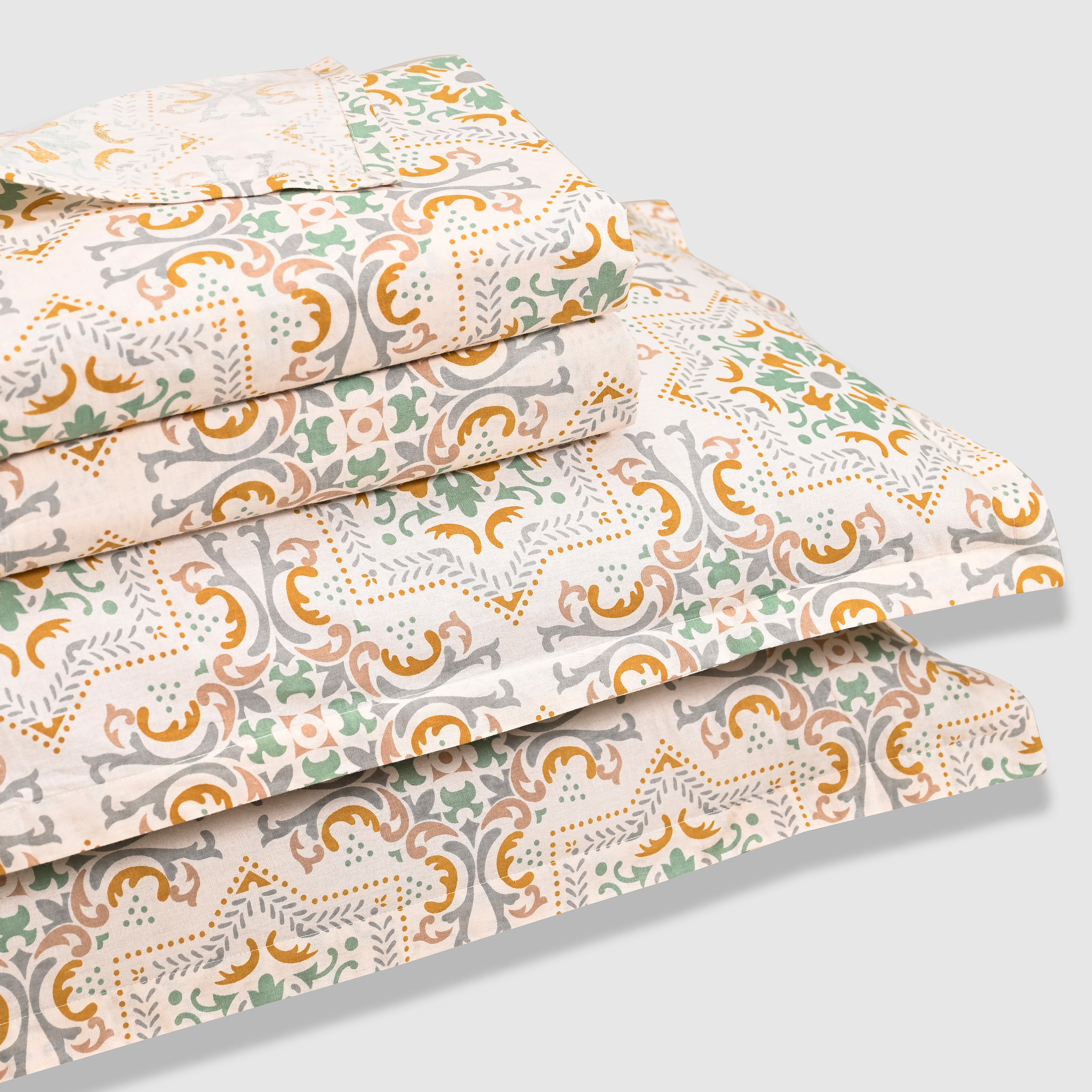 Fractalia King Size Cotton Bed Sheet Set