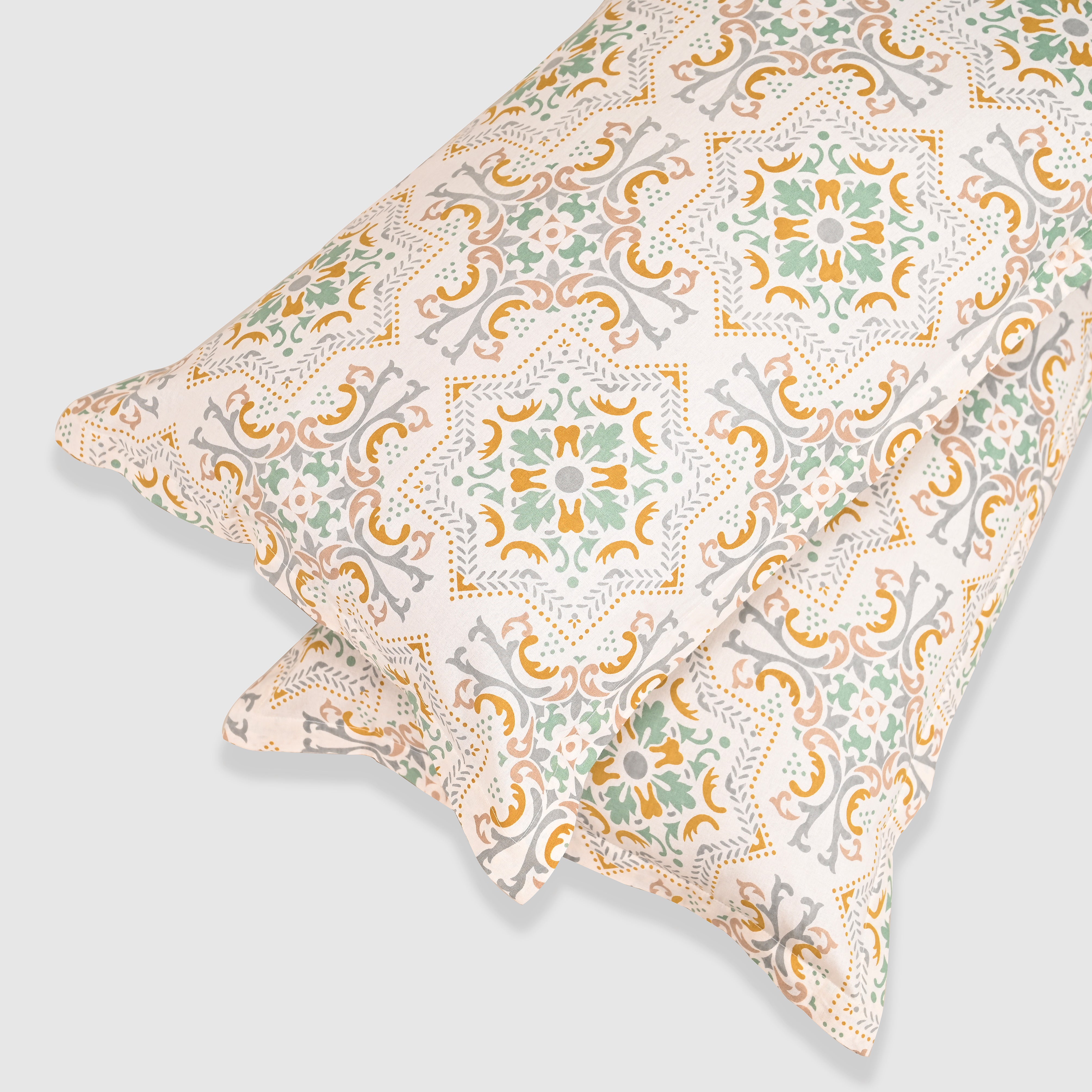 Fractalia King Size Cotton Bed Sheet Set