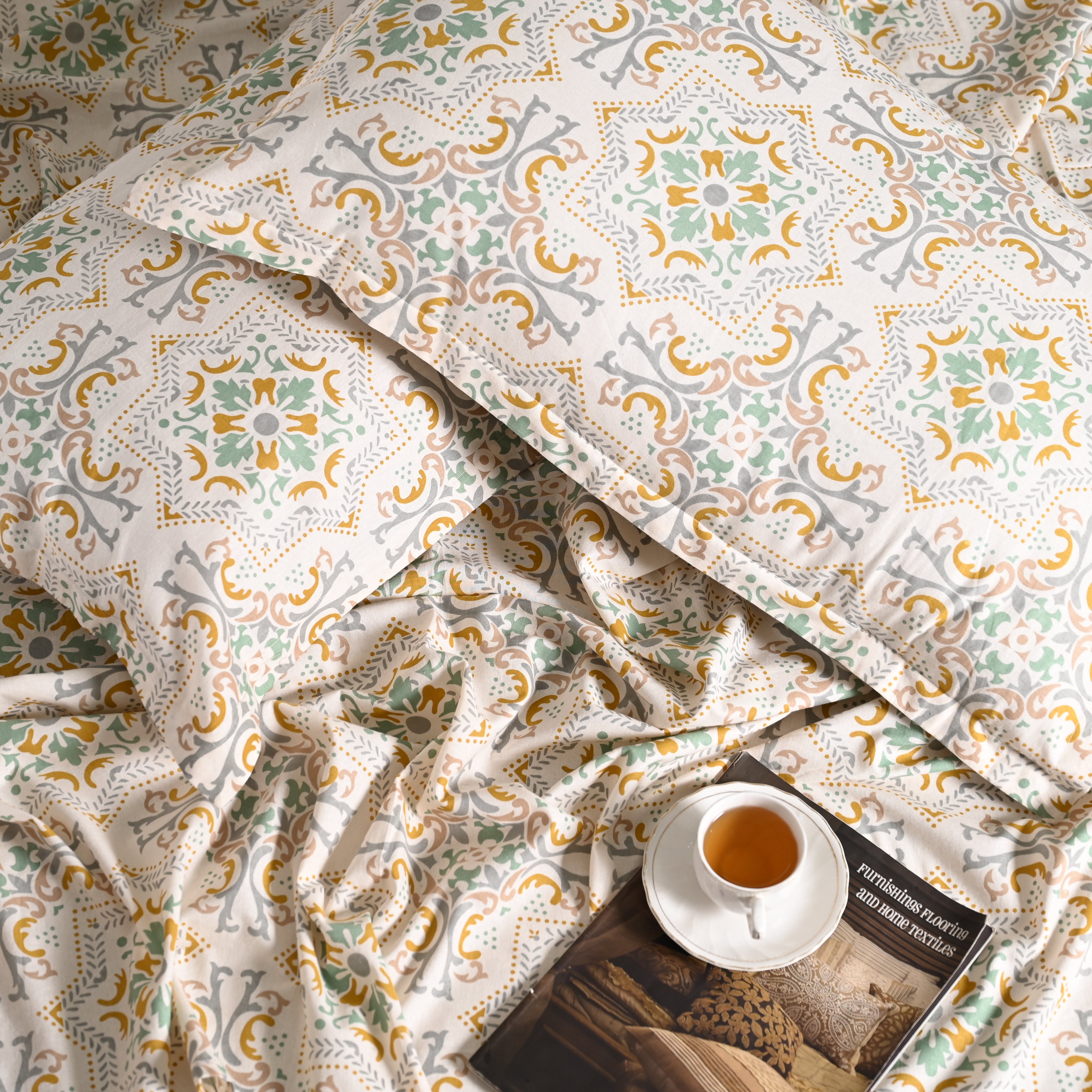Fractalia King Size Cotton Bed Sheet Set