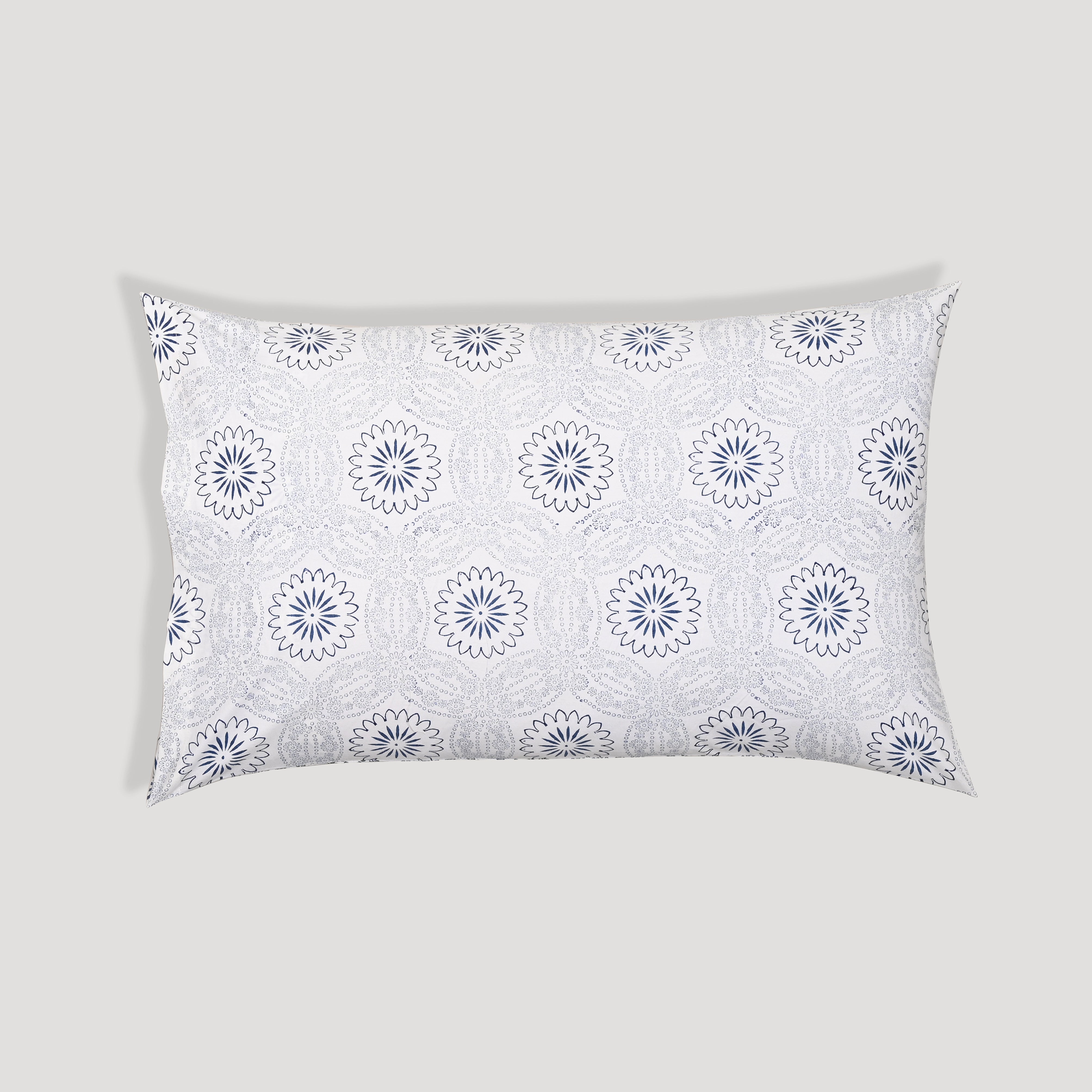 Splendour King Size Cotton Bed Sheet Set (Aqua)