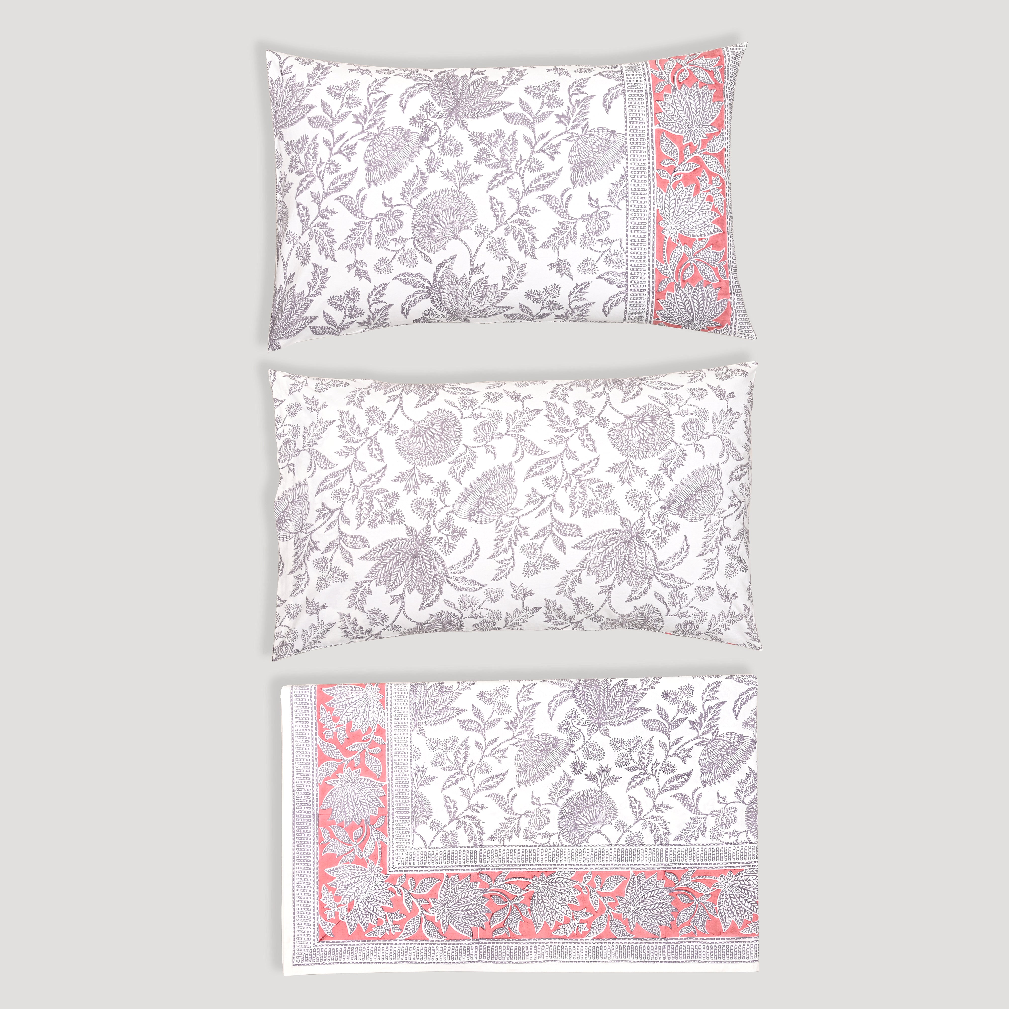 Ajrak Block Printed Bed Sheet set