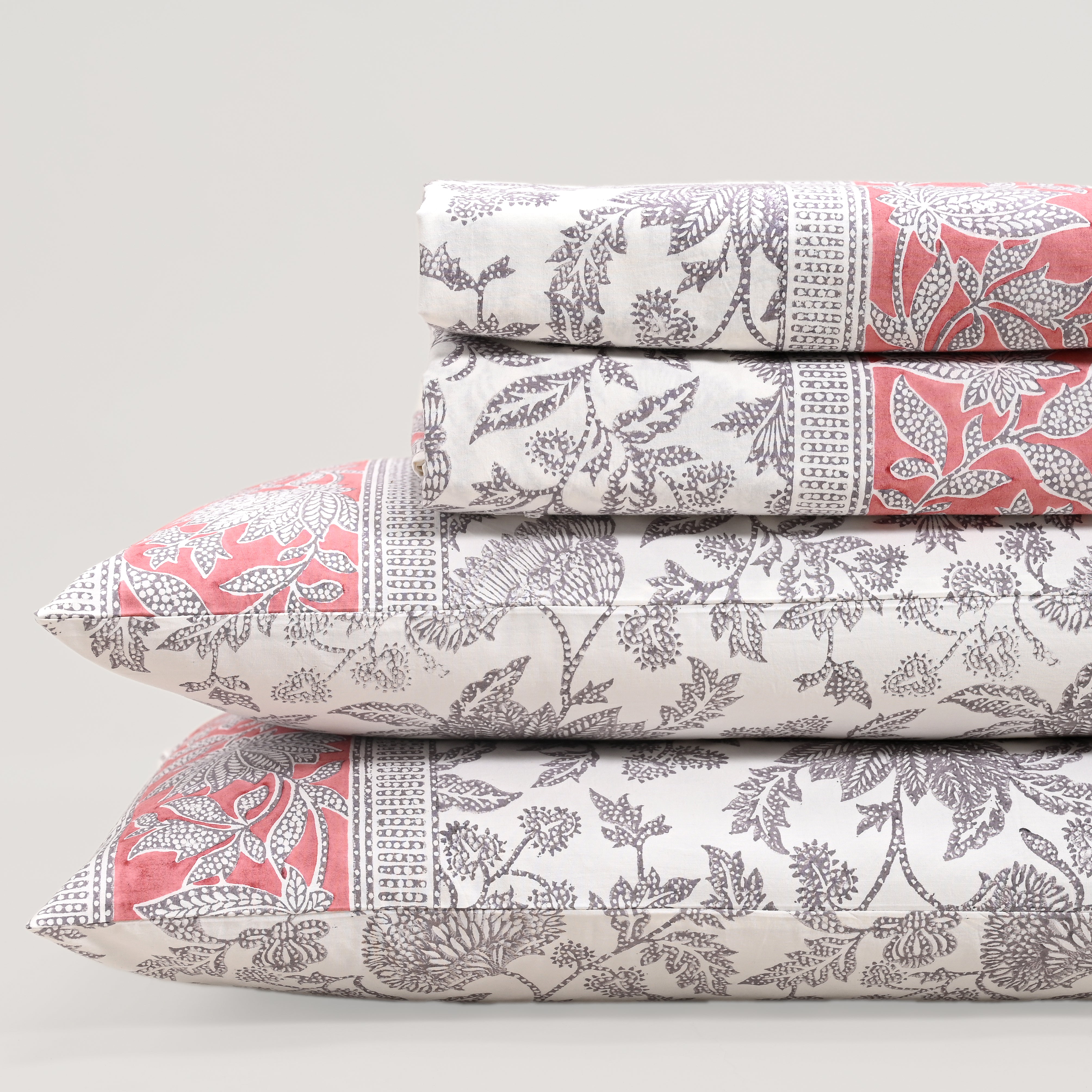 Ajrak Block Printed Bed Sheet set