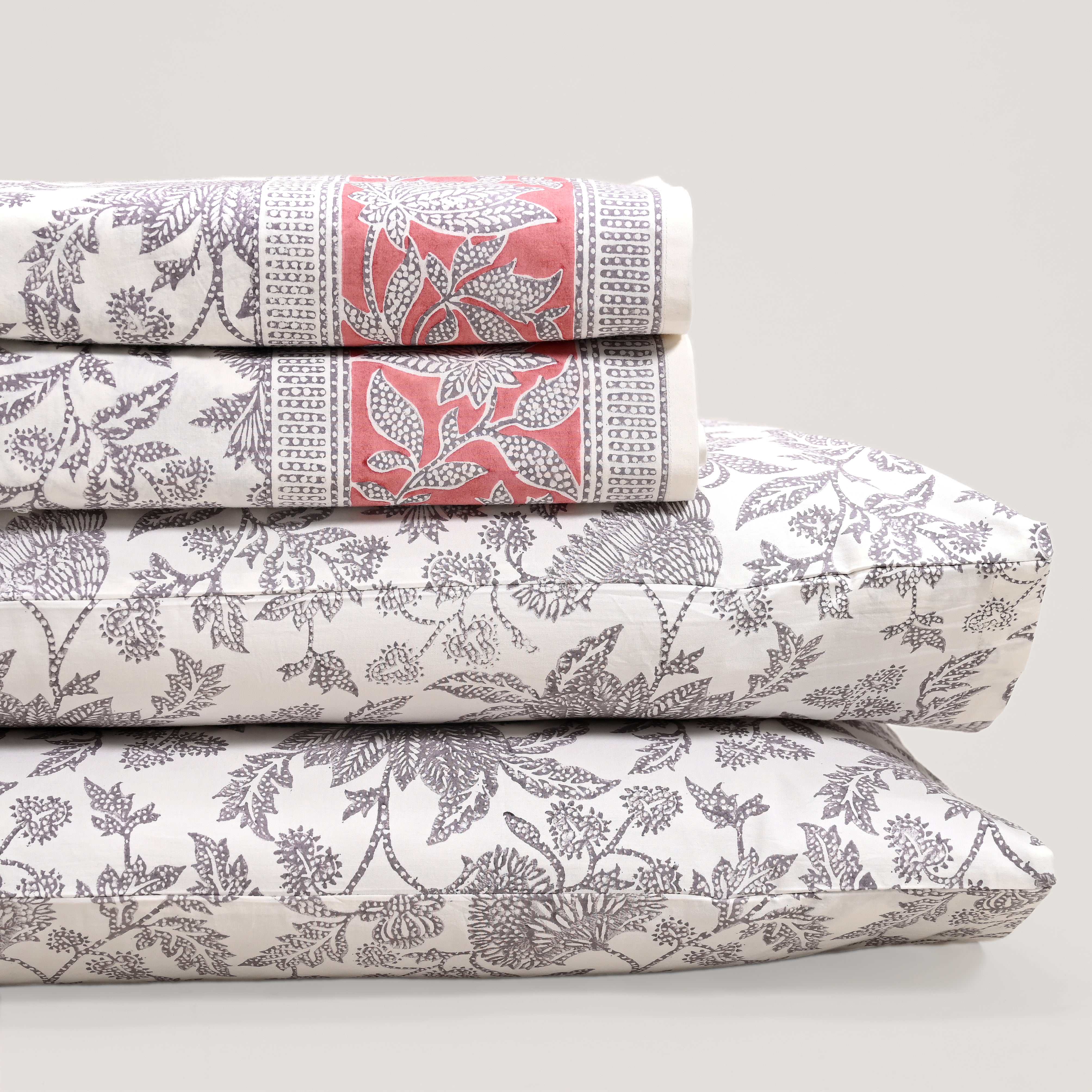 Ajrak Block Printed Bed Sheet set