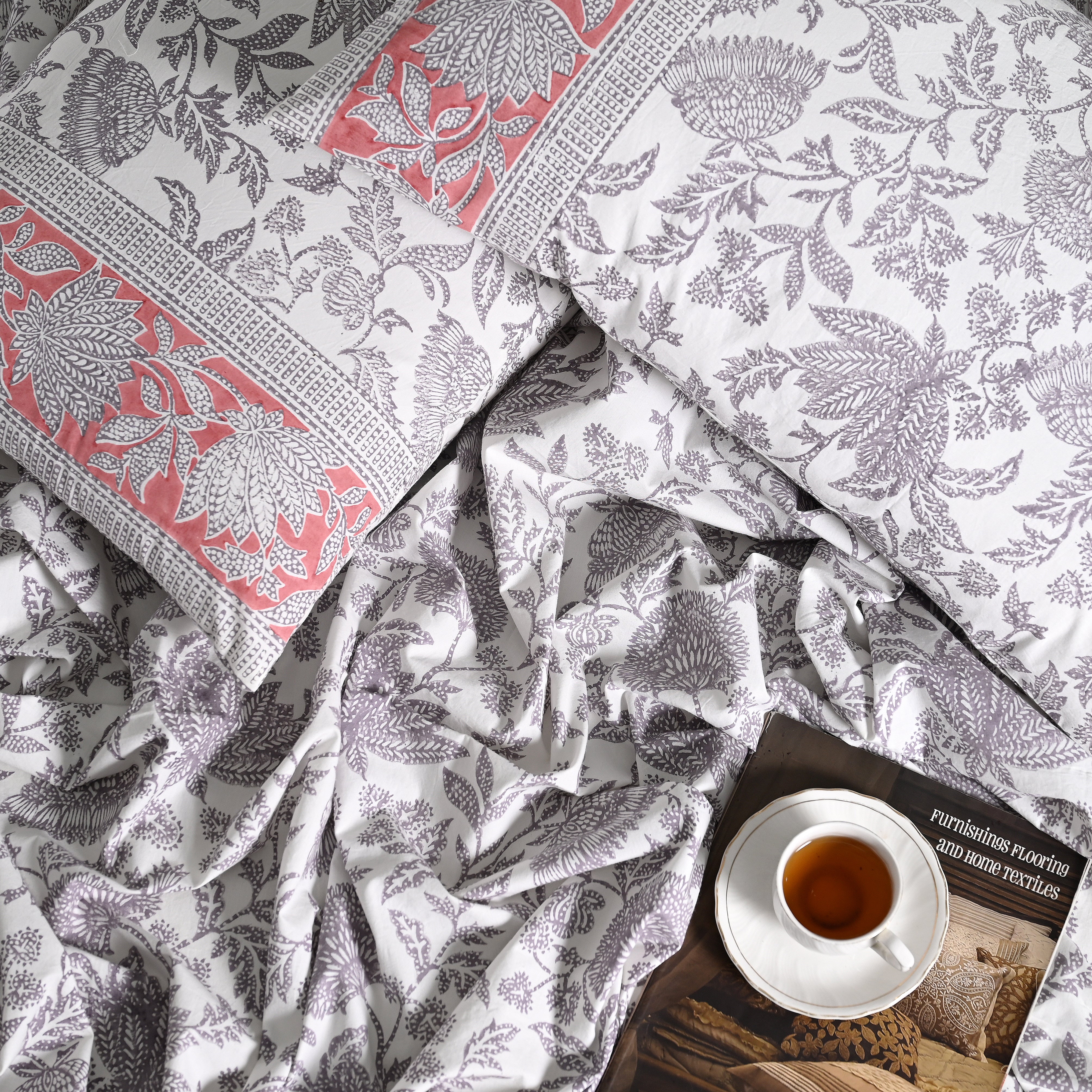 Ajrak Block Printed Bed Sheet set