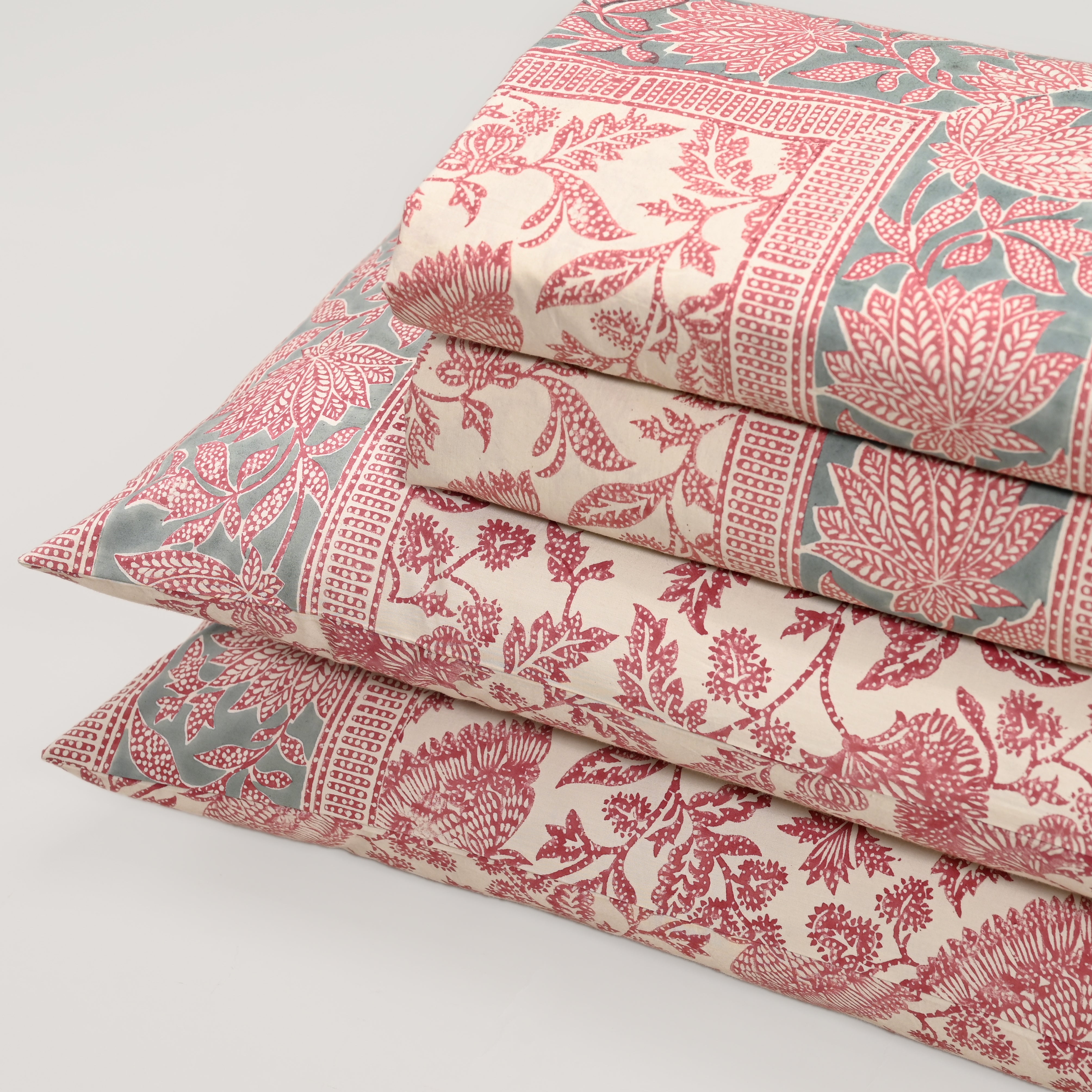 Ajrak Block Printed Bed Sheet set