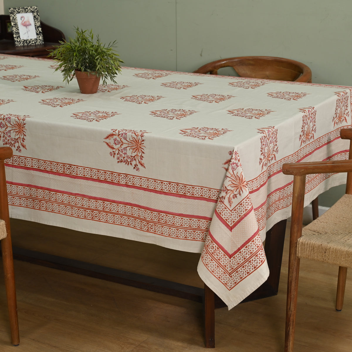 Linen Buta Cotton Table Cloth