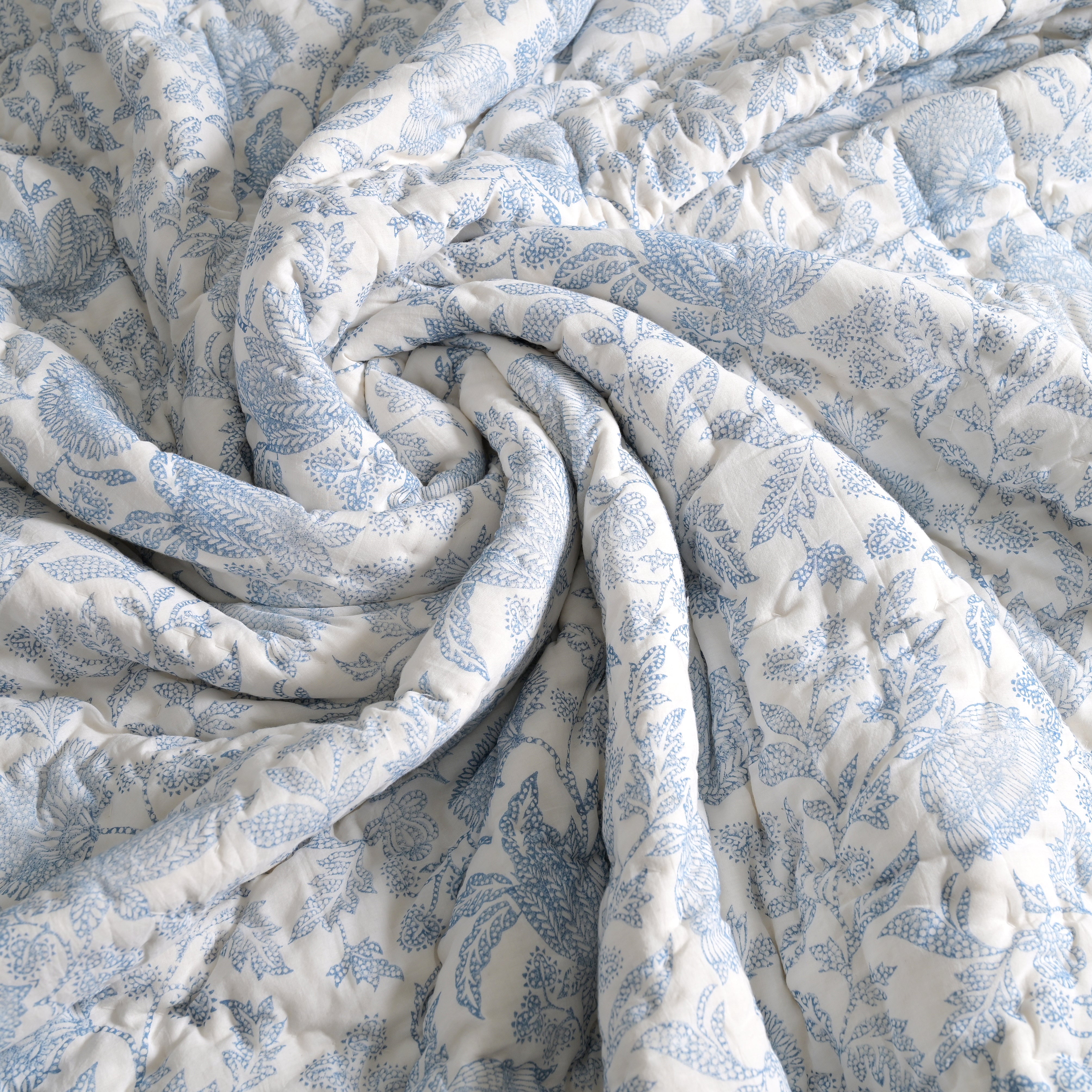 Ajarak Block Printed Reversible Quilt