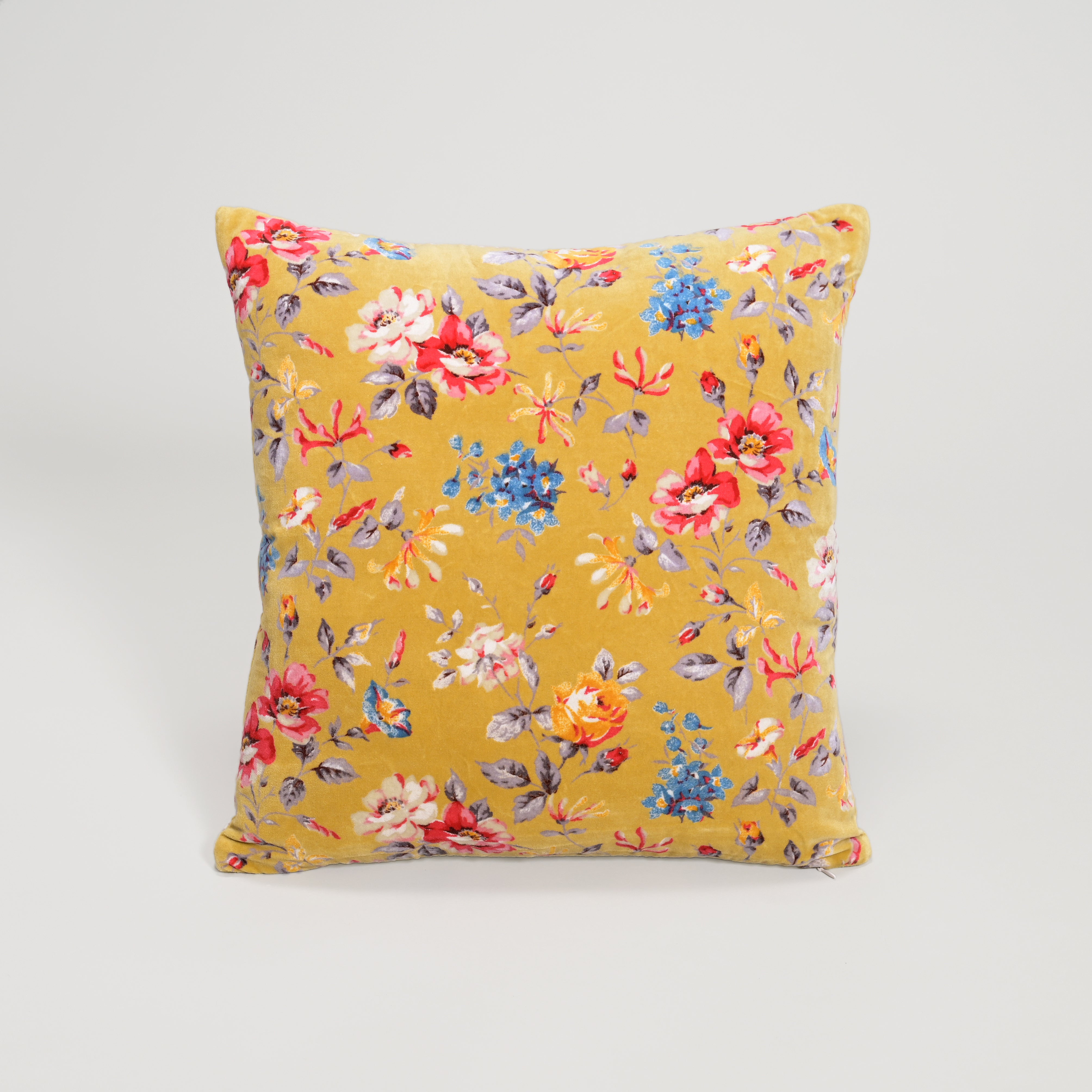 Sunny Blossom Velvet Elegance Cushion Cover