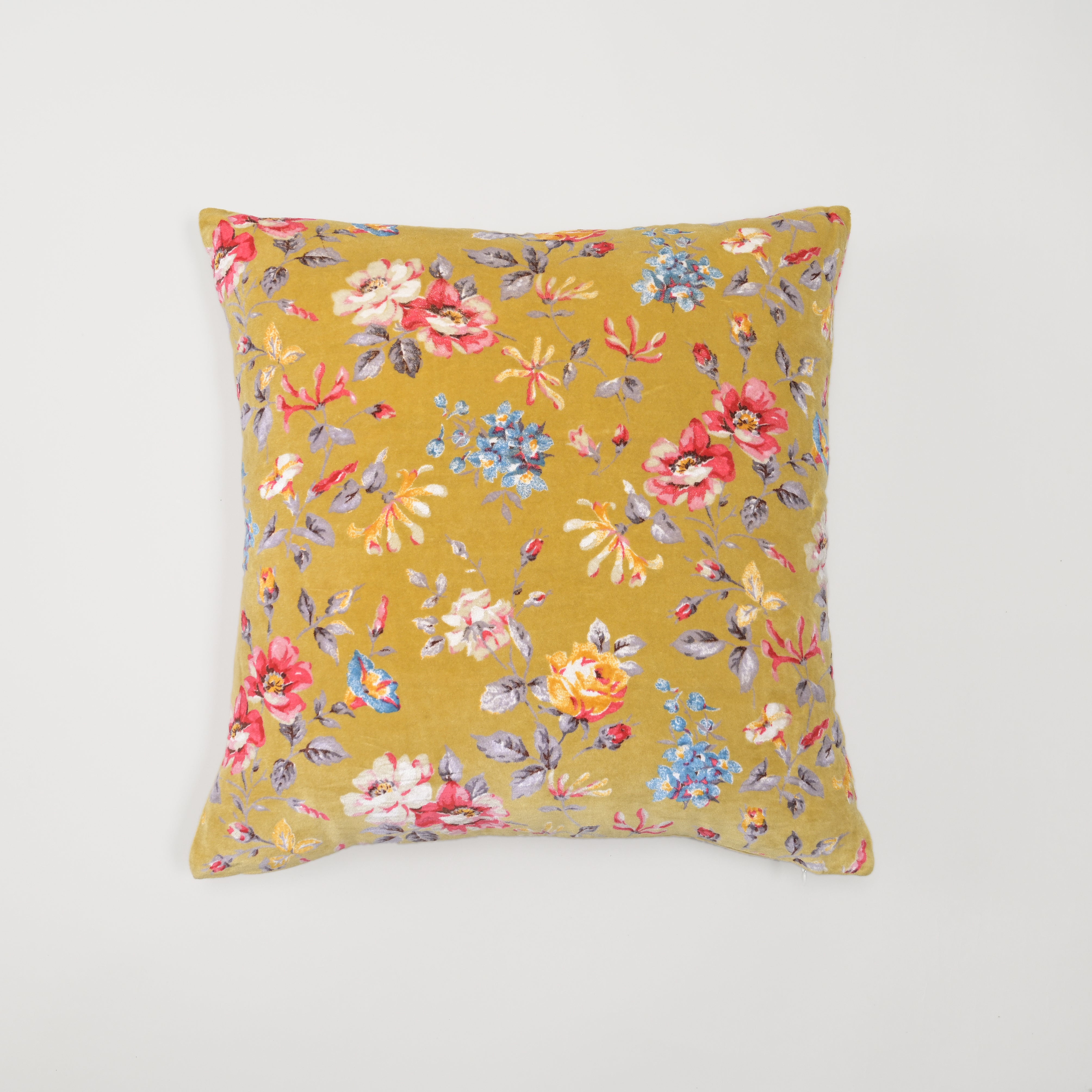 Sunny Blossom Velvet Elegance Cushion Cover