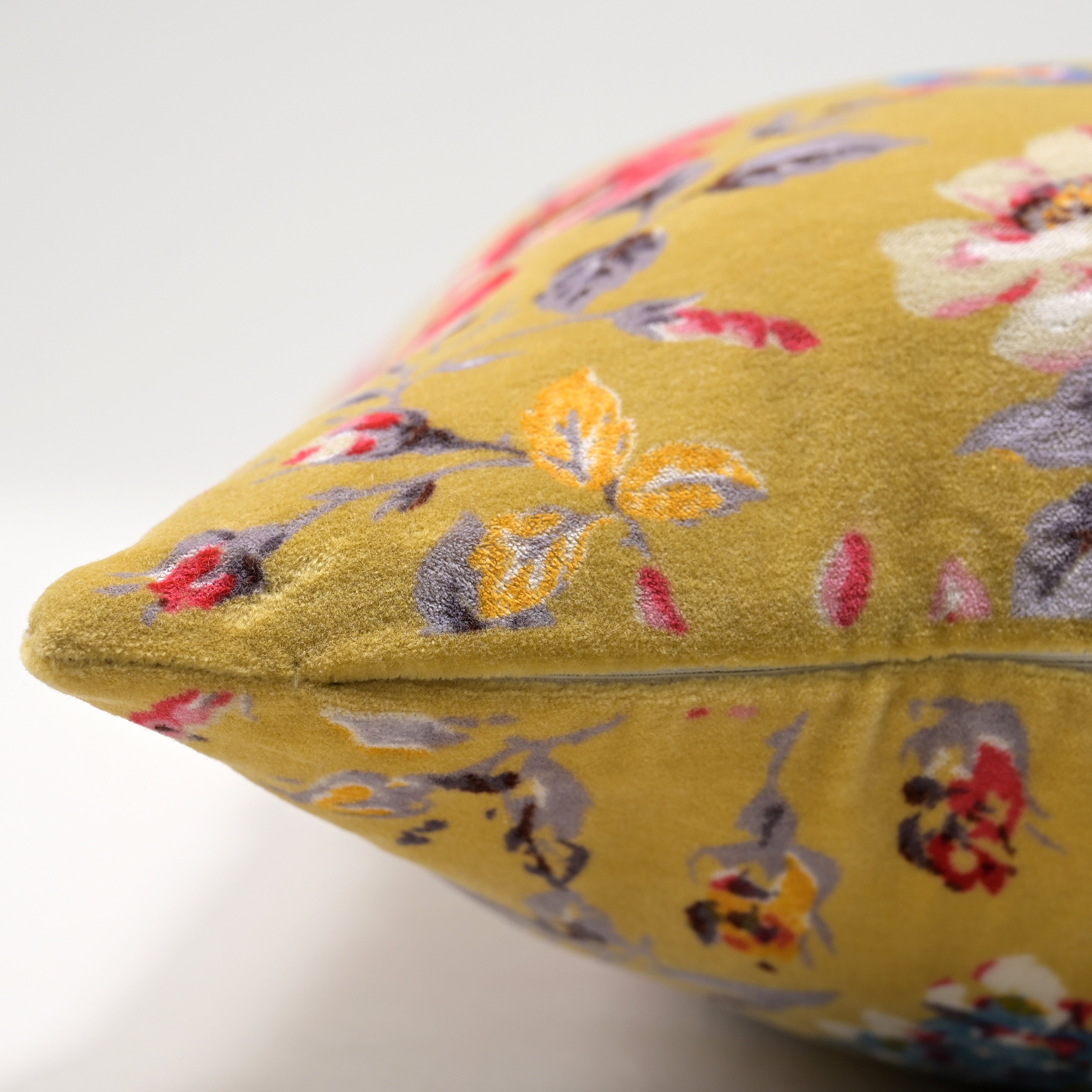 Sunny Blossom Velvet Elegance Cushion Cover