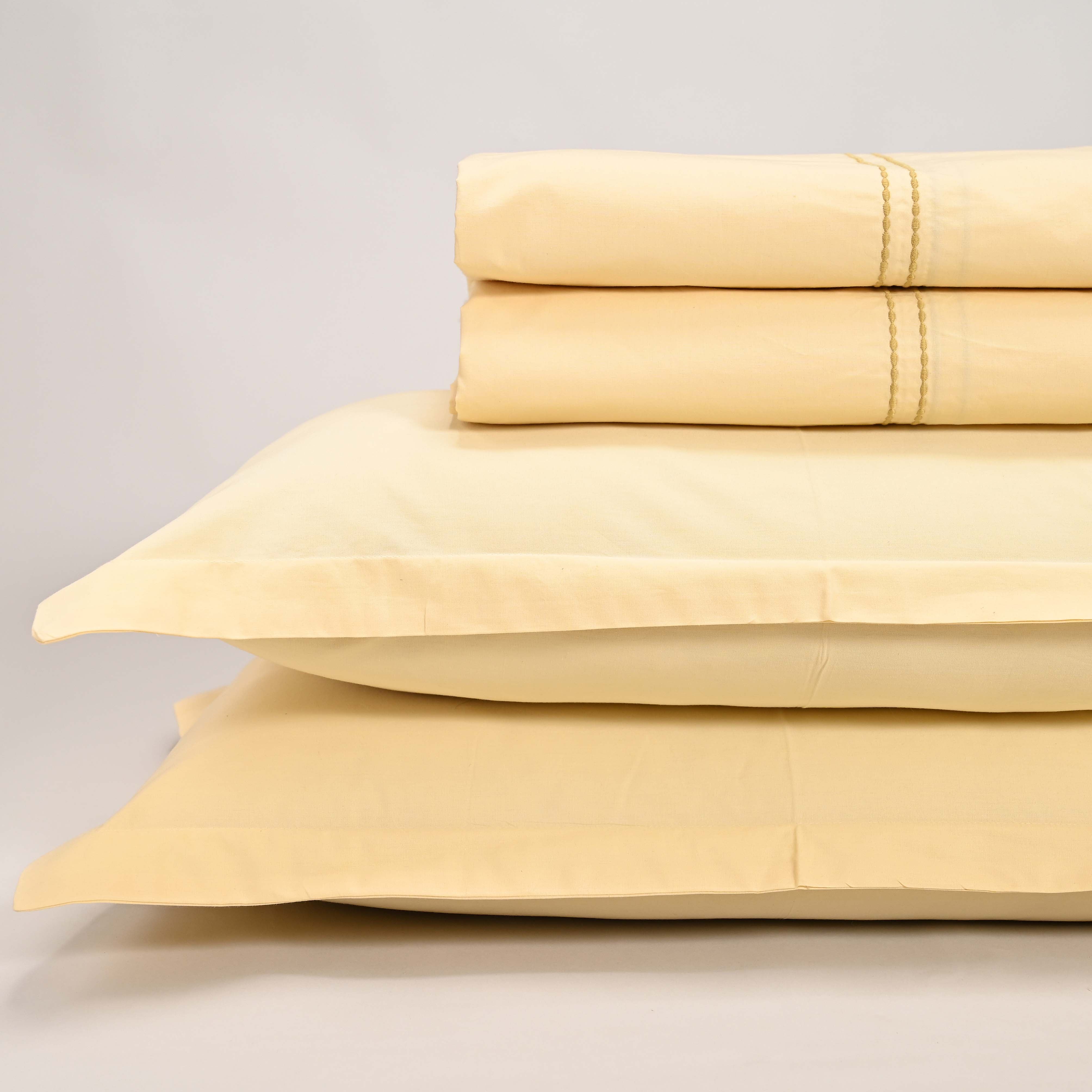 Regal Embroidered 300 TC Luxury Cotton Sheets - Premium Embroidered Bedding Set for Comfort & Style