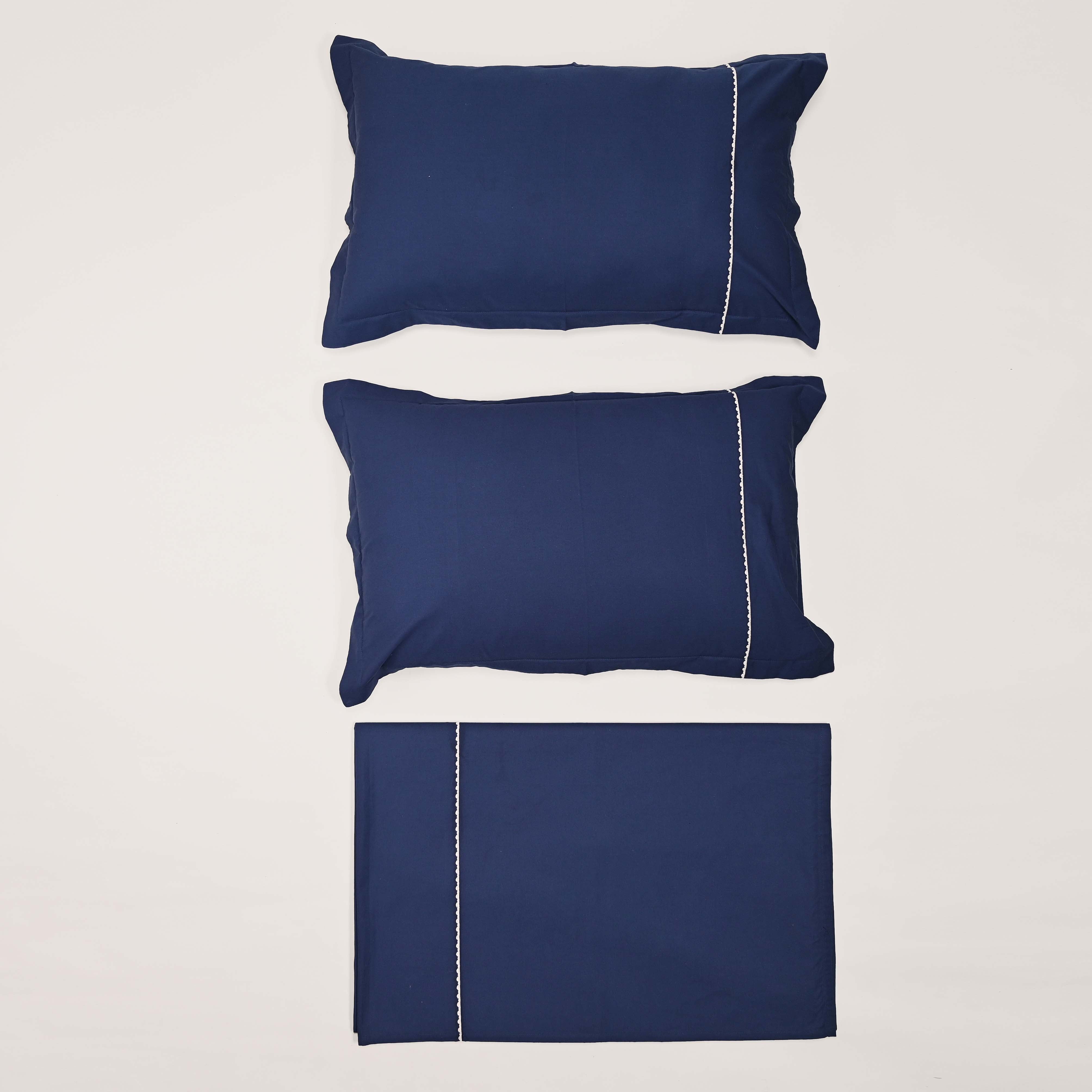 Regal Embroidered 300 TC Luxury Cotton Sheets - Premium Embroidered Bedding Set for Comfort & Style