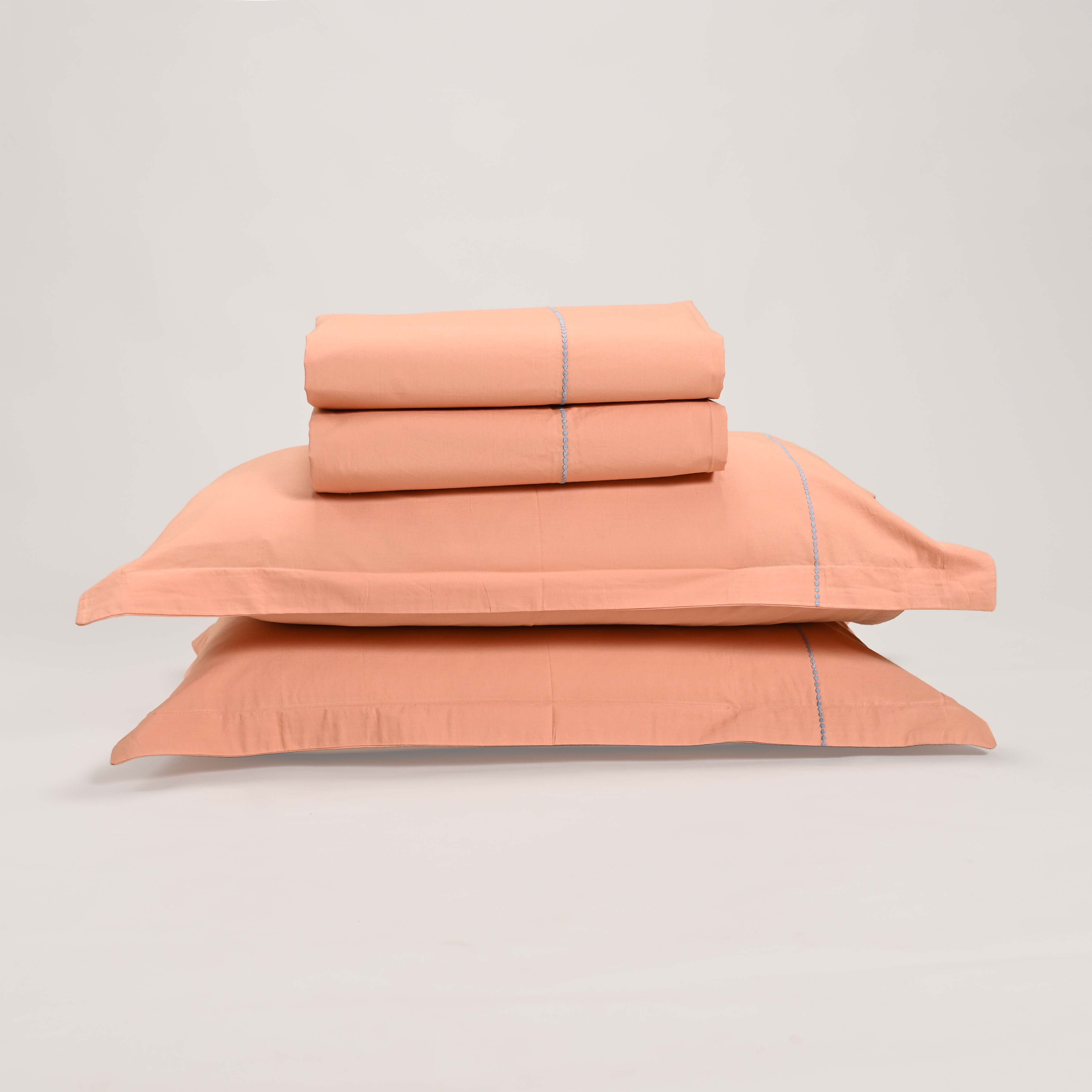 Regal Embroidered 300 TC Luxury Cotton Sheets - Premium Embroidered Bedding Set for Comfort & Style