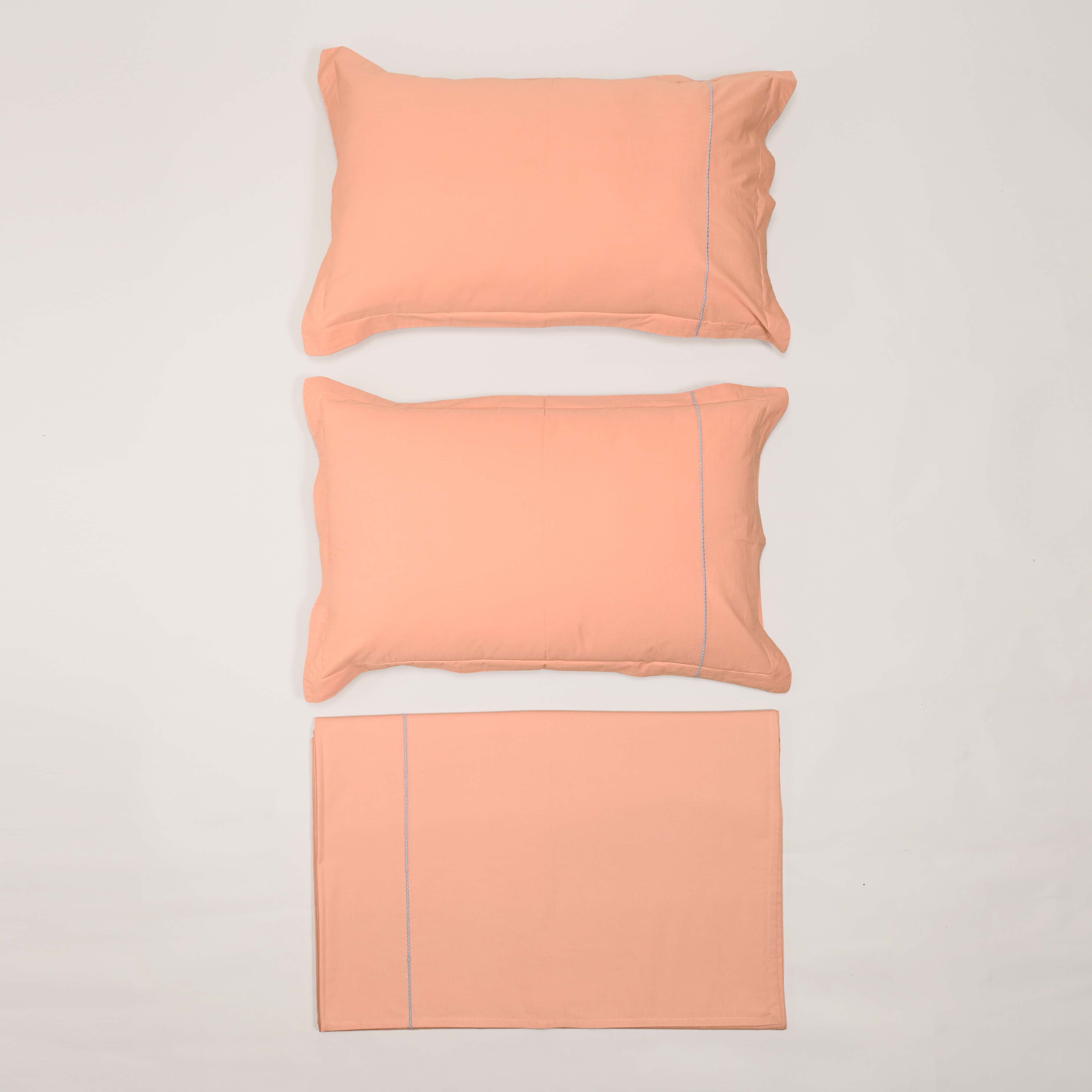 Regal Embroidered 300 TC Luxury Cotton Sheets - Premium Embroidered Bedding Set for Comfort & Style