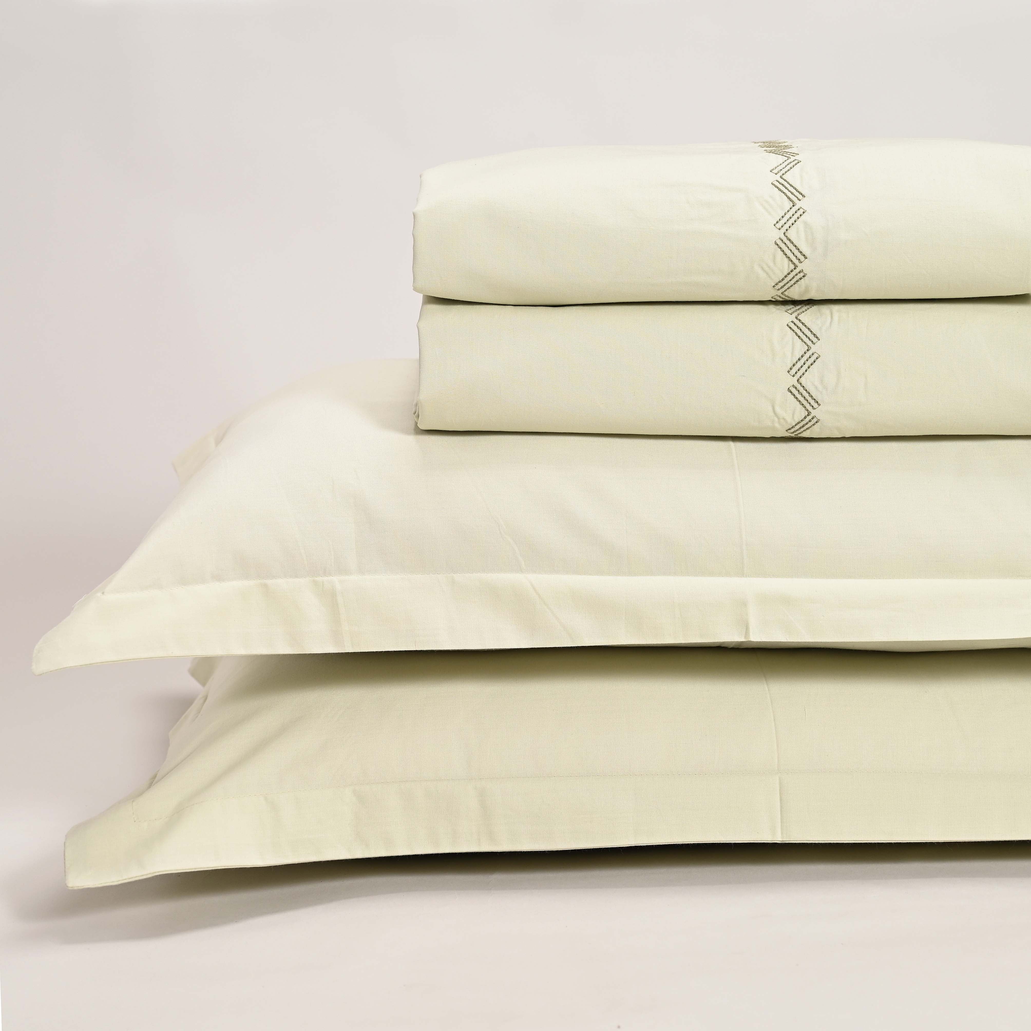 Regal Embroidered 300 TC Luxury Cotton Sheets - Premium Embroidered Bedding Set for Comfort & Style
