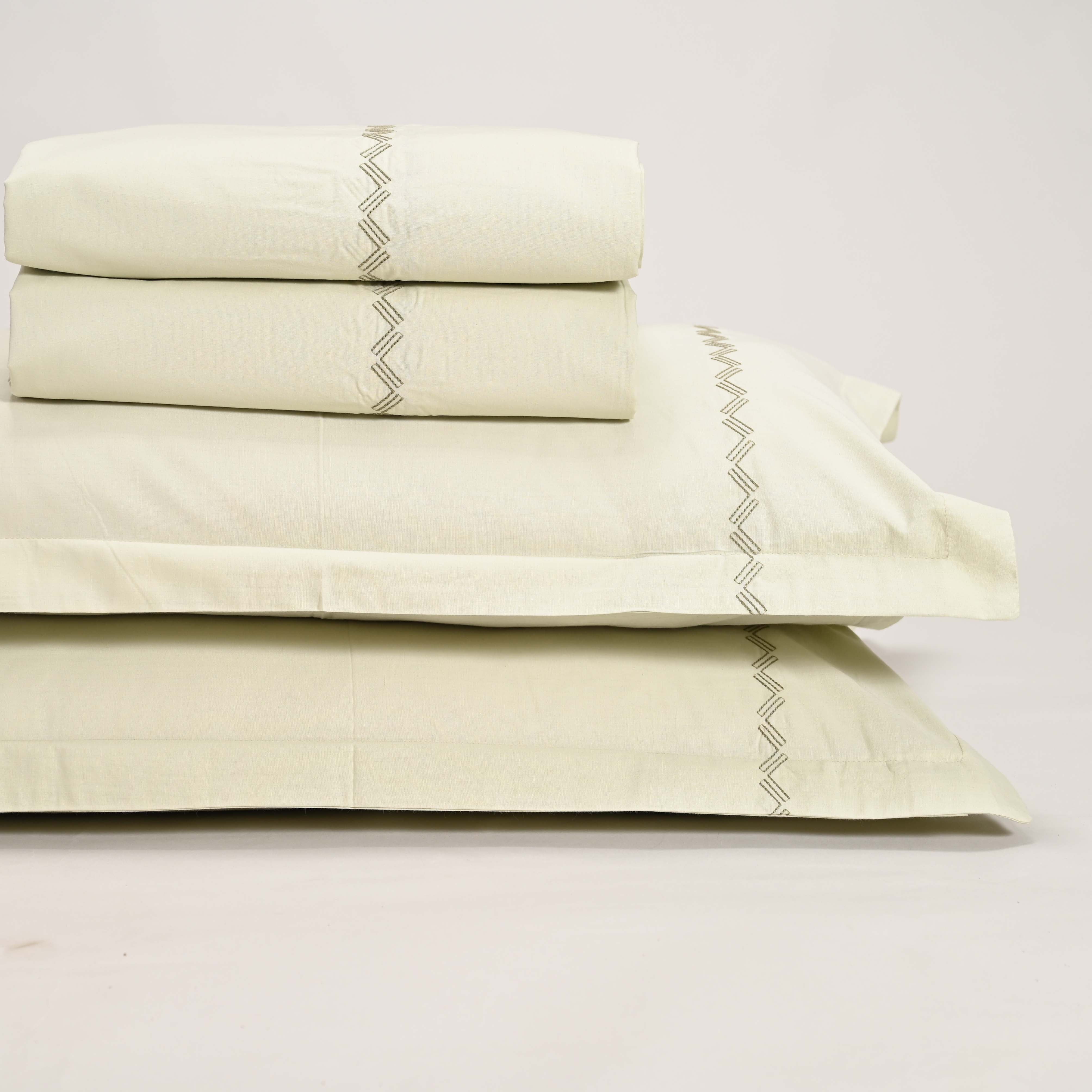 Regal Embroidered 300 TC Luxury Cotton Sheets - Premium Embroidered Bedding Set for Comfort & Style