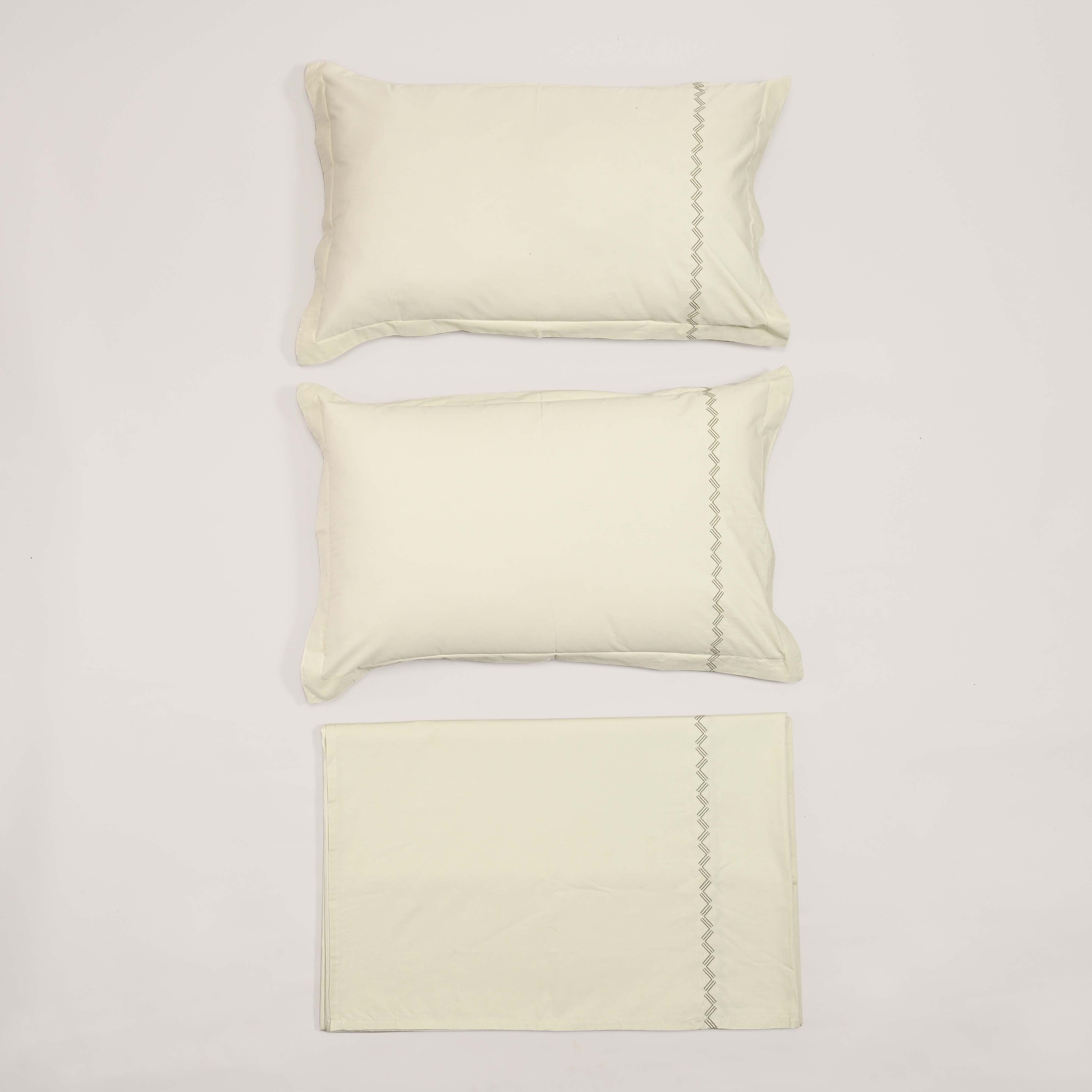 Regal Embroidered 300 TC Luxury Cotton Sheets - Premium Embroidered Bedding Set for Comfort & Style