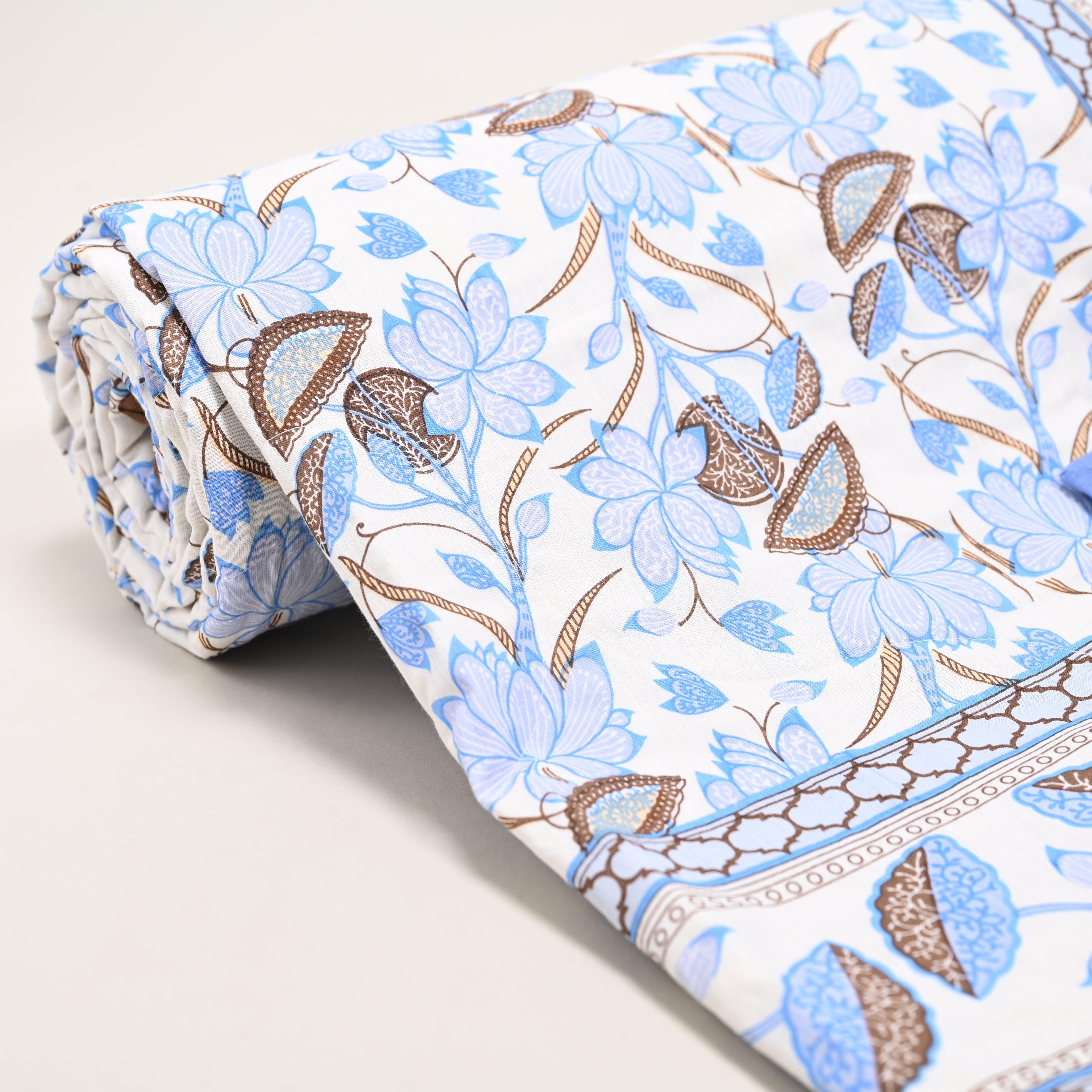 Lotus Garden Printed Lightweight Dohar