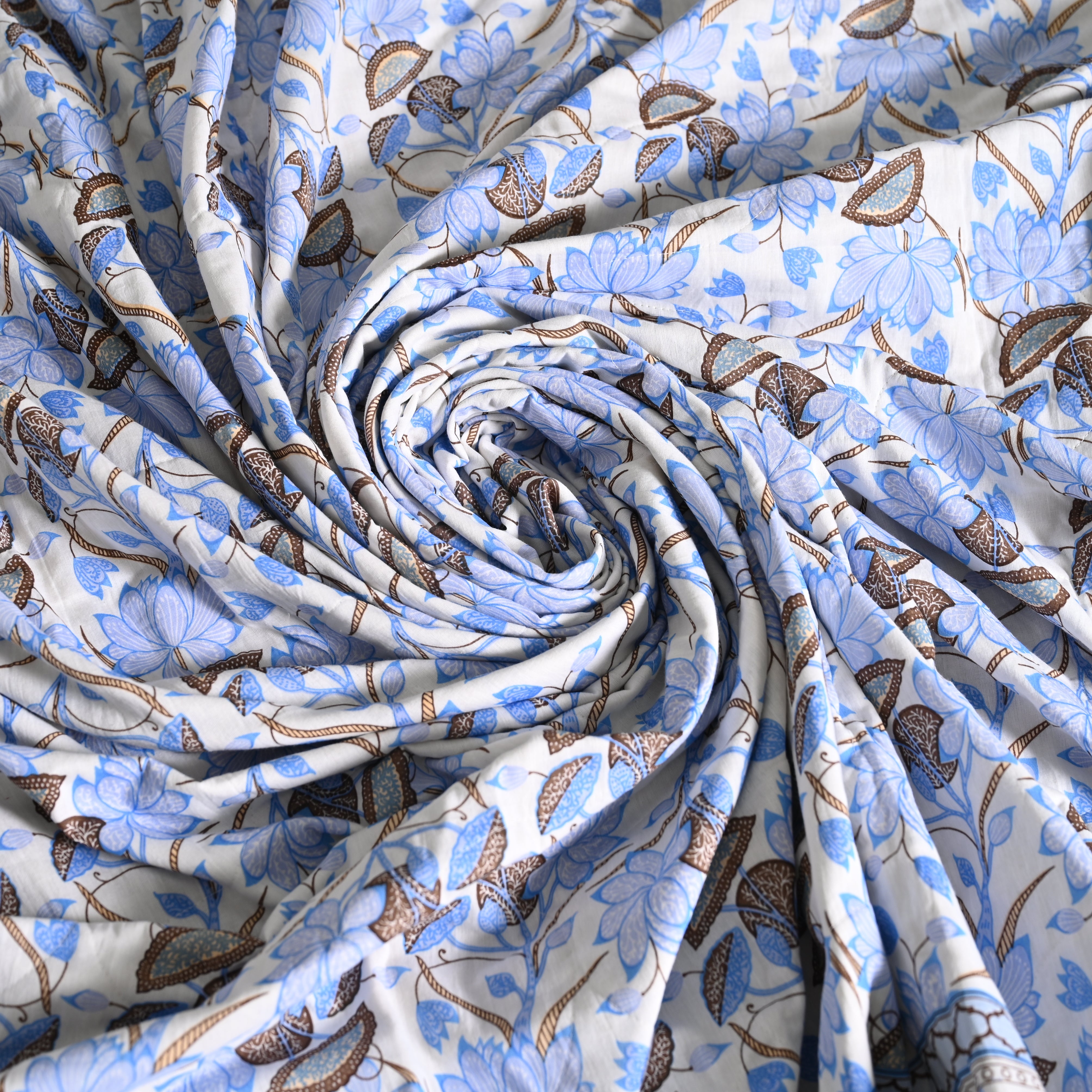 Lotus Garden Printed Lightweight Dohar