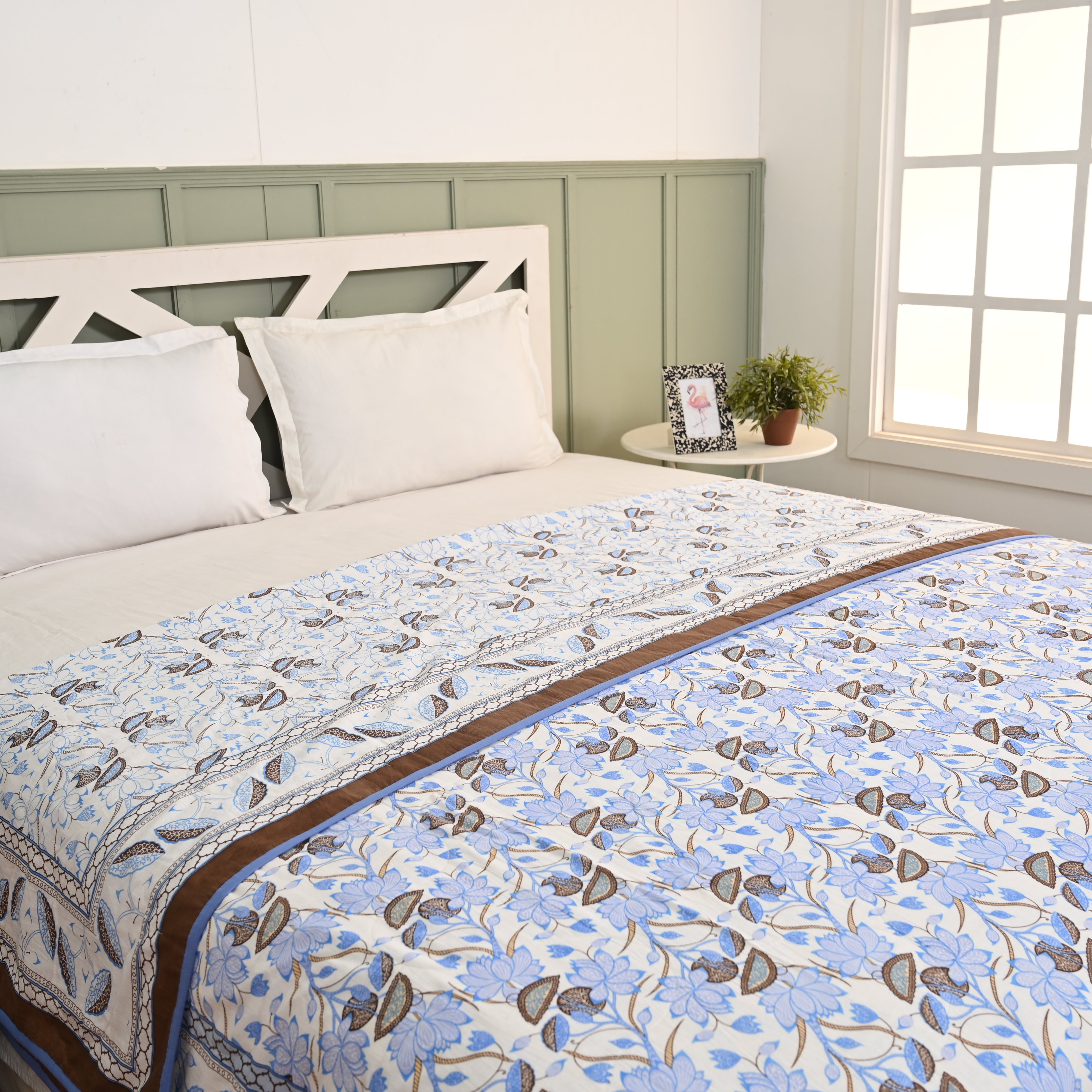 Lotus Garden Printed Lightweight Dohar