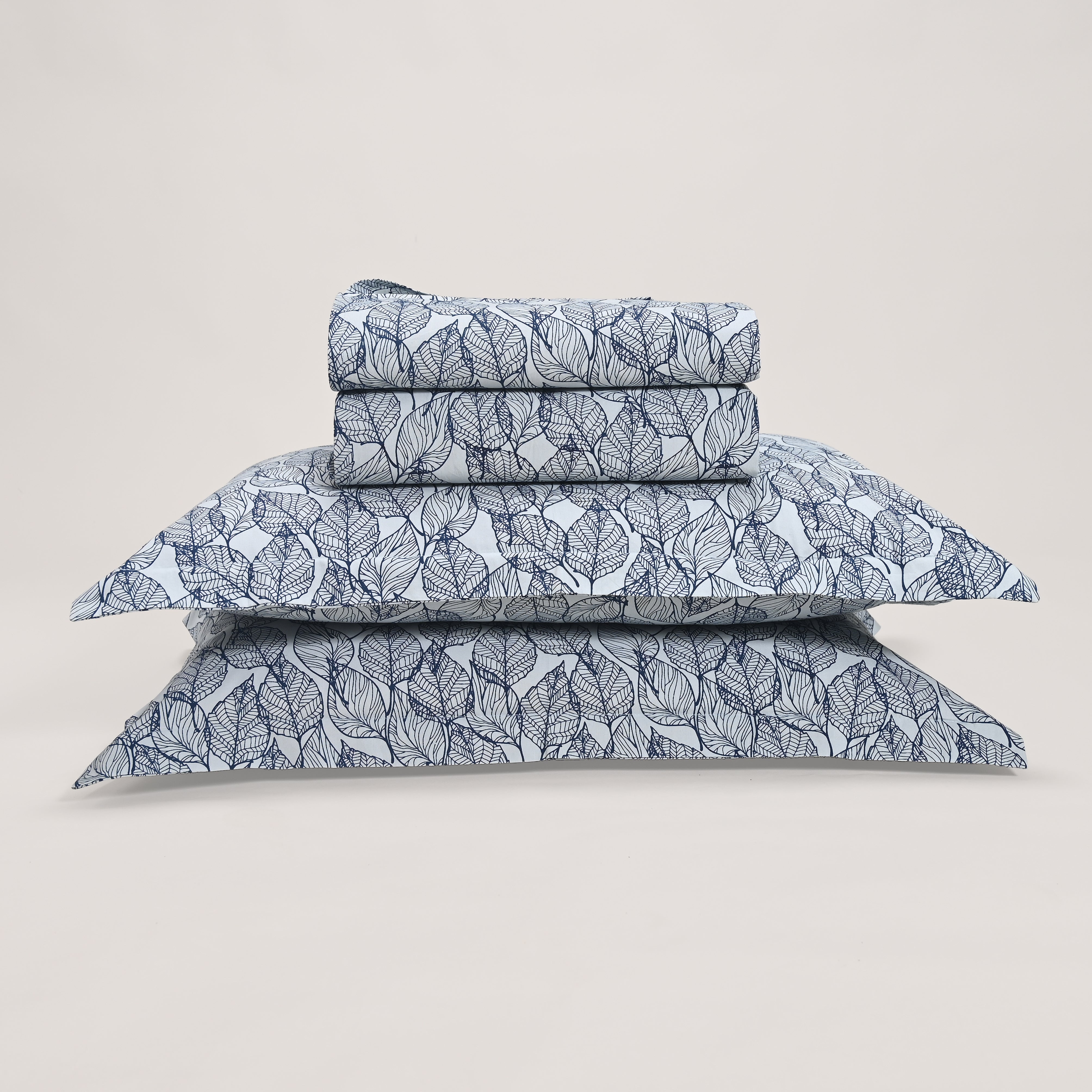 Regal Urban Leaf 300 TC Luxury Cotton Sheets – Premium Printed Bedding Set