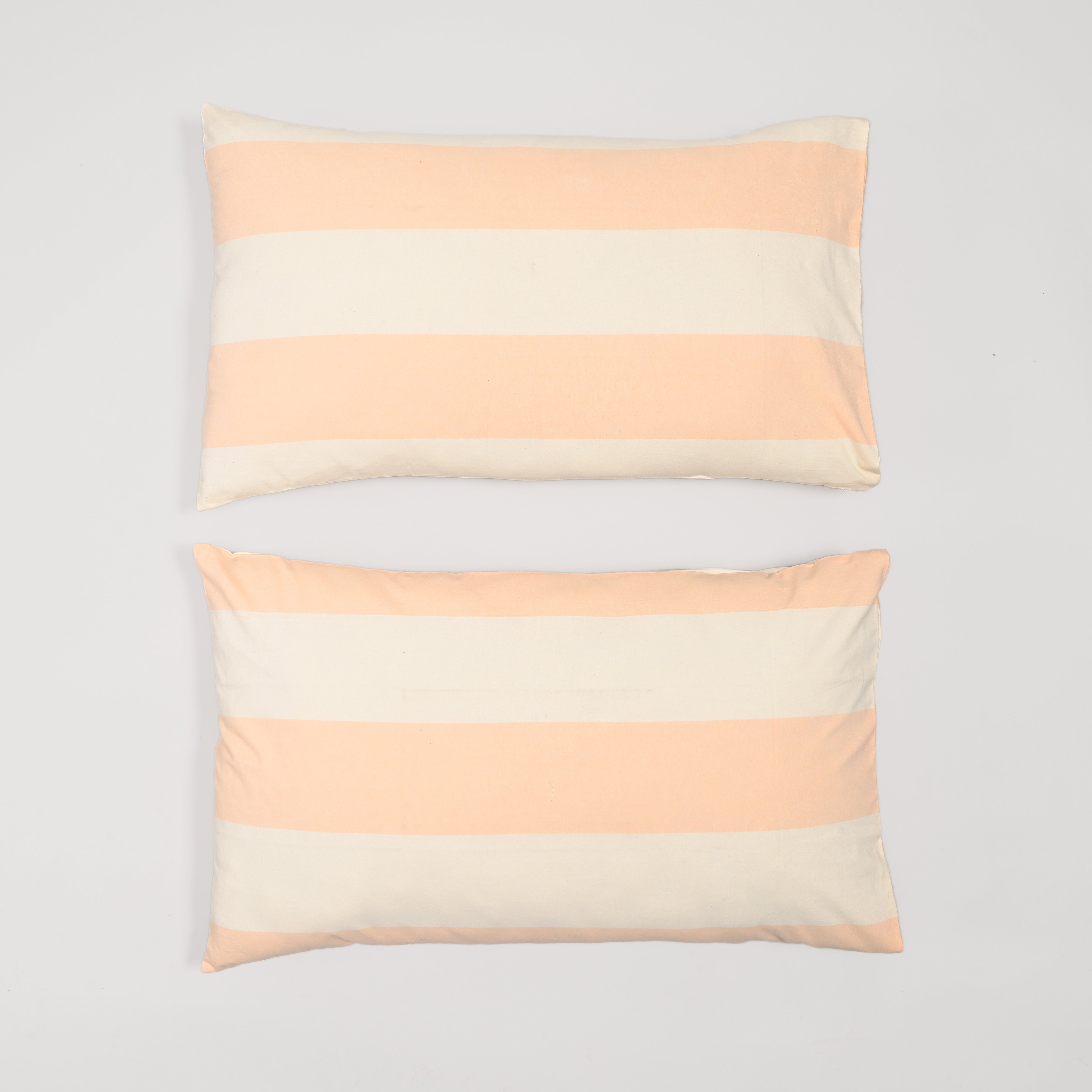 Bold Stripe Apricot Pillowcase, Set of 2