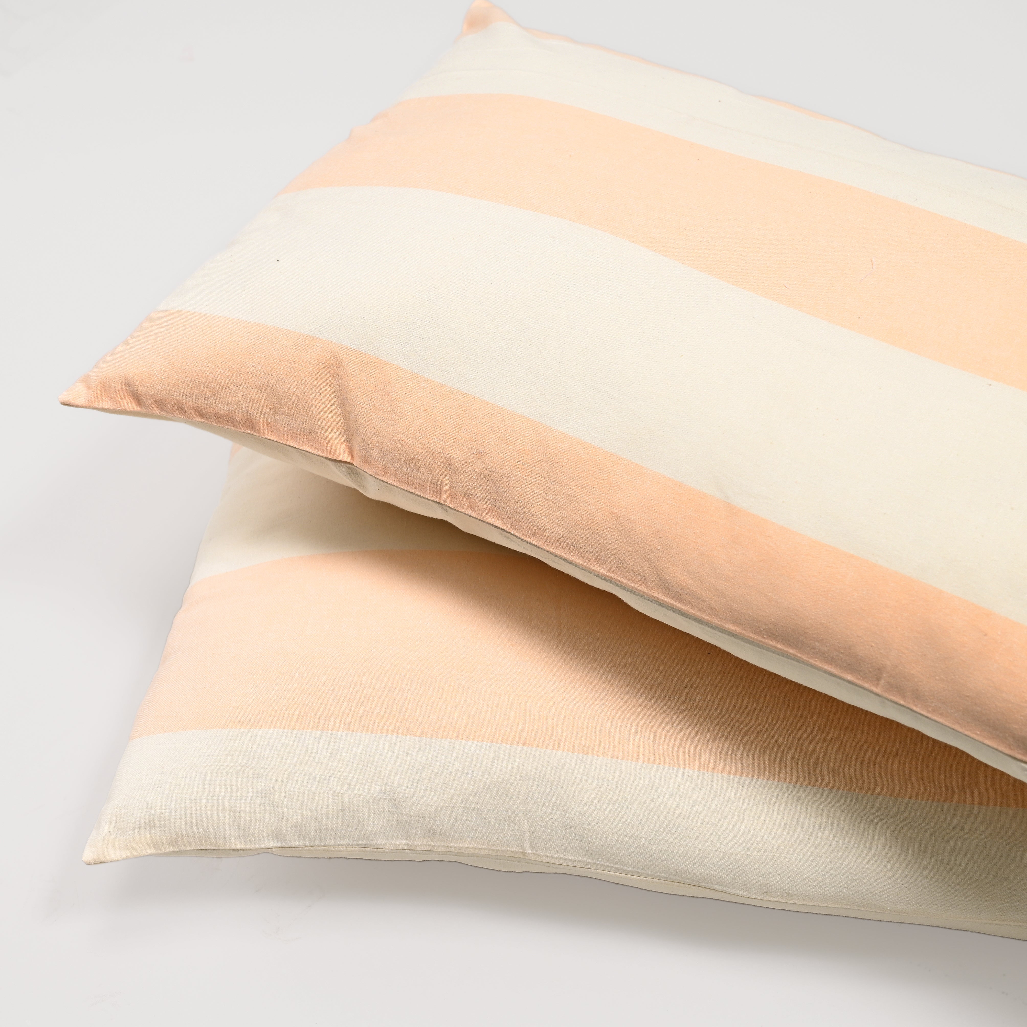 Bold Stripe Apricot Pillowcase, Set of 2