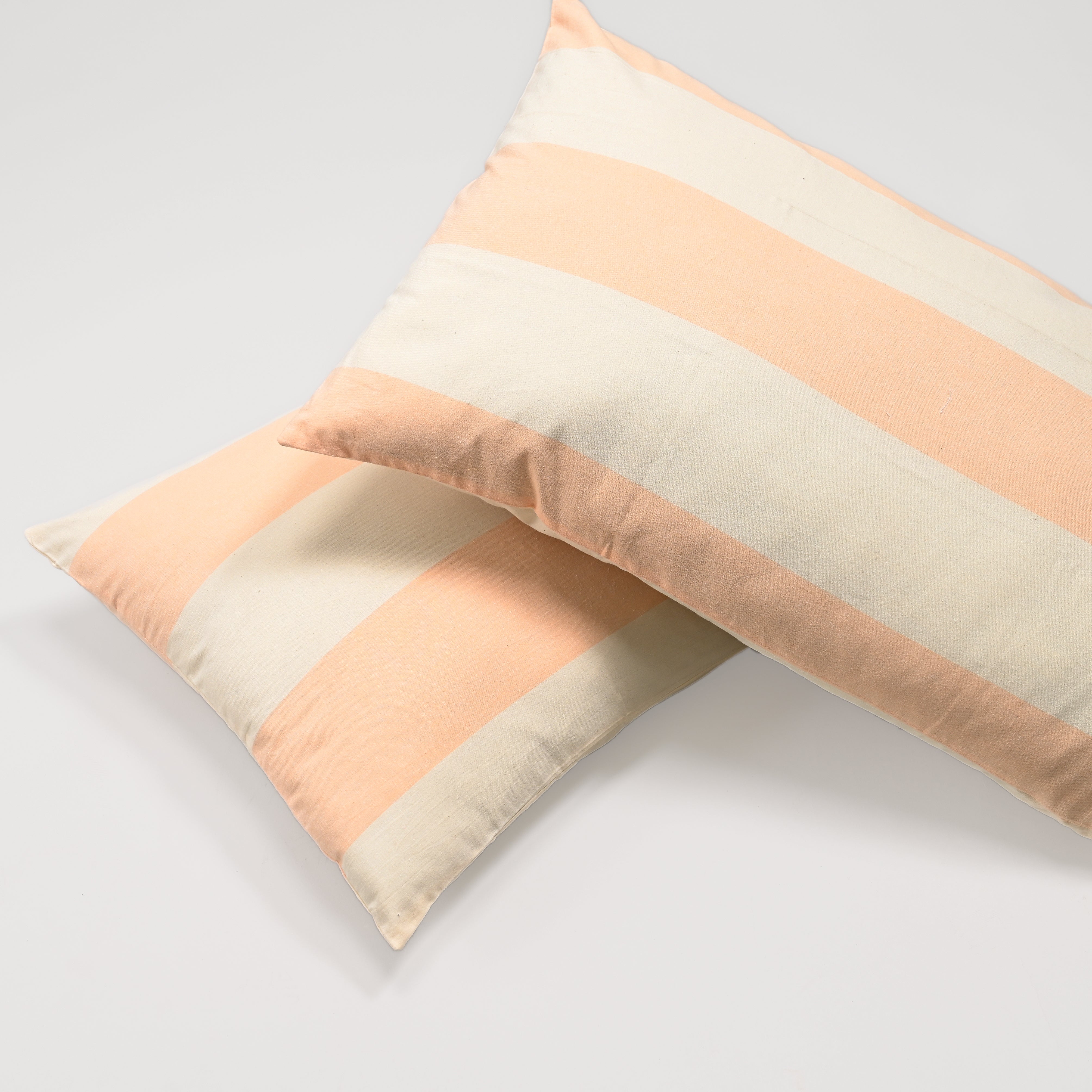 Bold Stripe Apricot Pillowcase, Set of 2