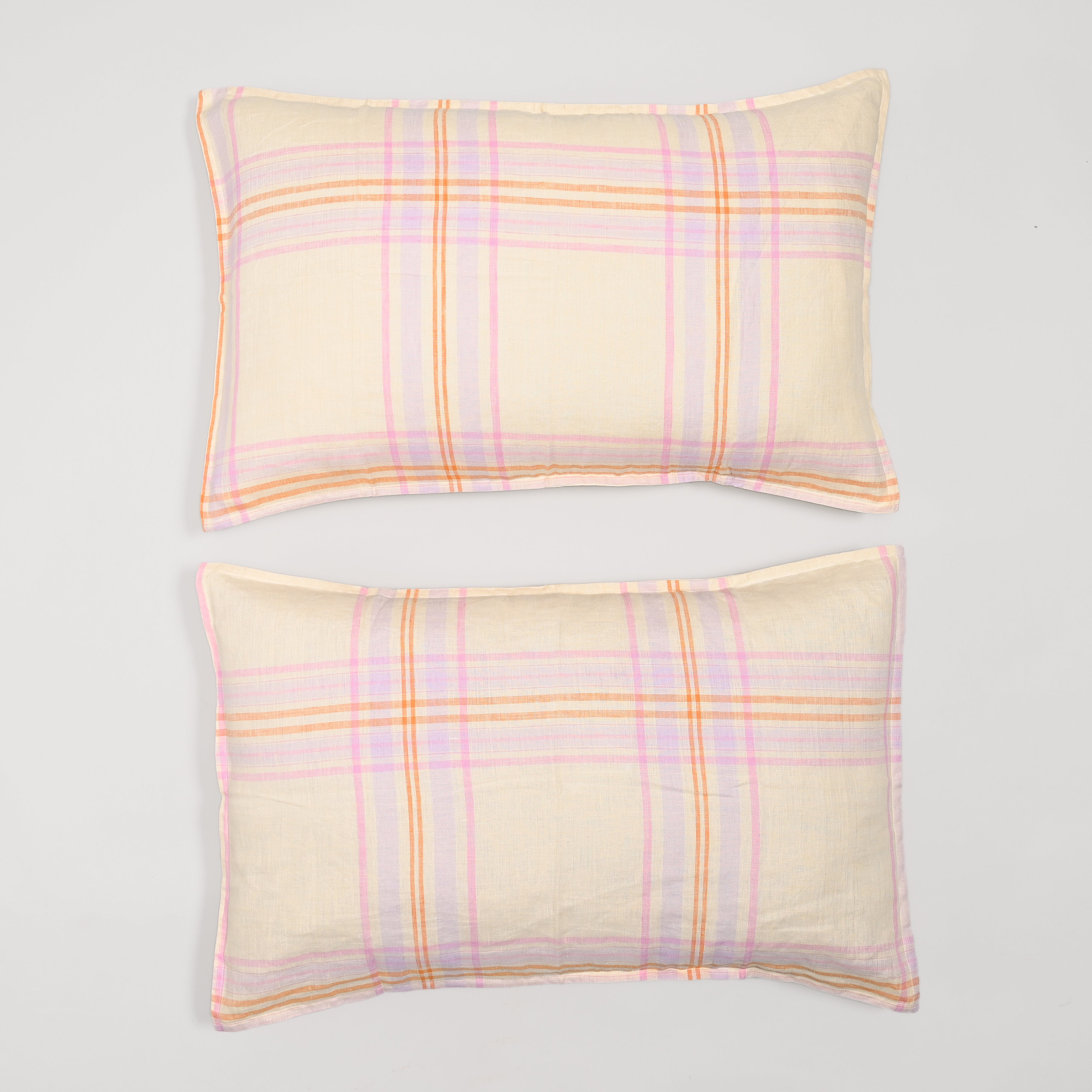 Linen Edge Blush Pillowcase, Set of 2