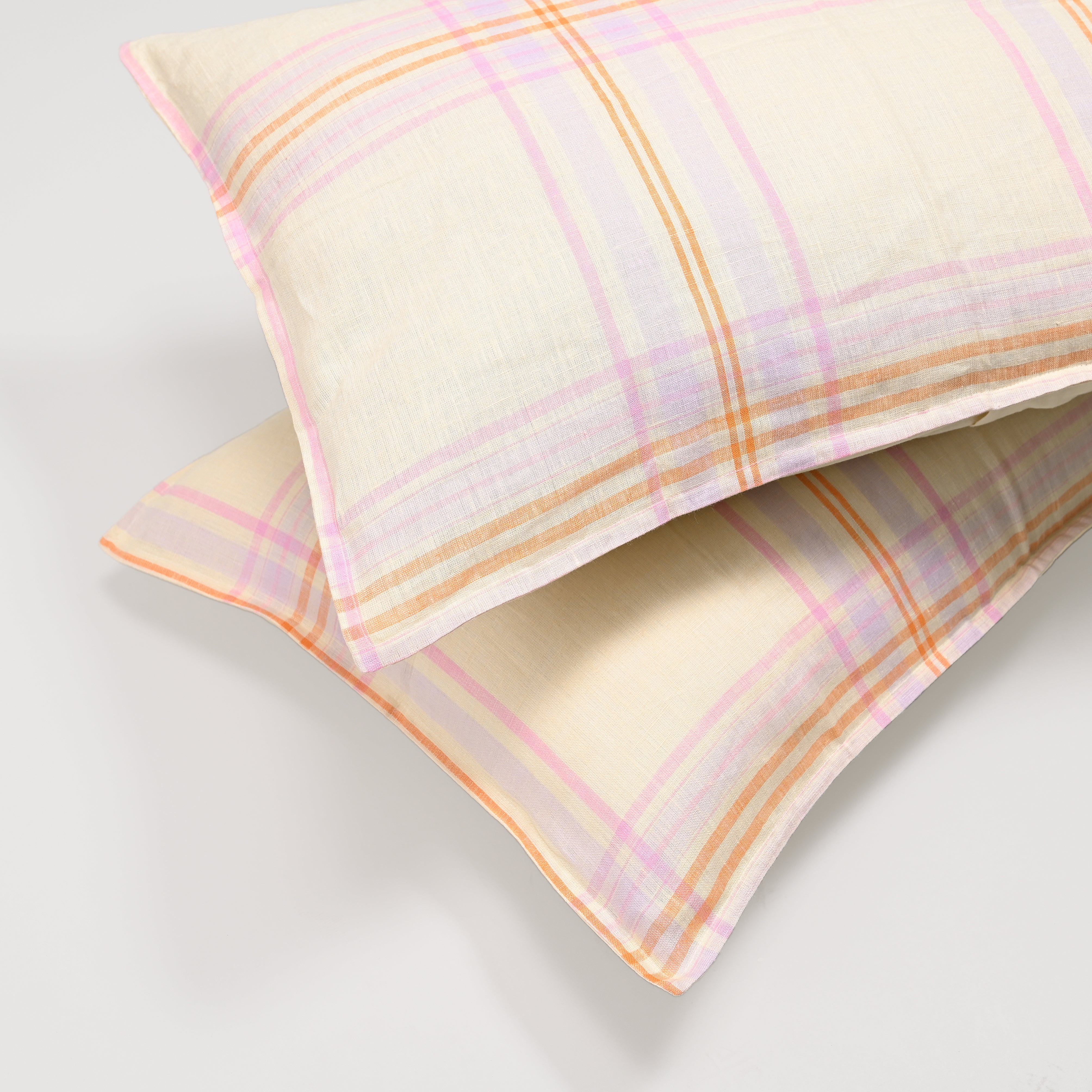 Linen Edge Blush Pillowcase, Set of 2