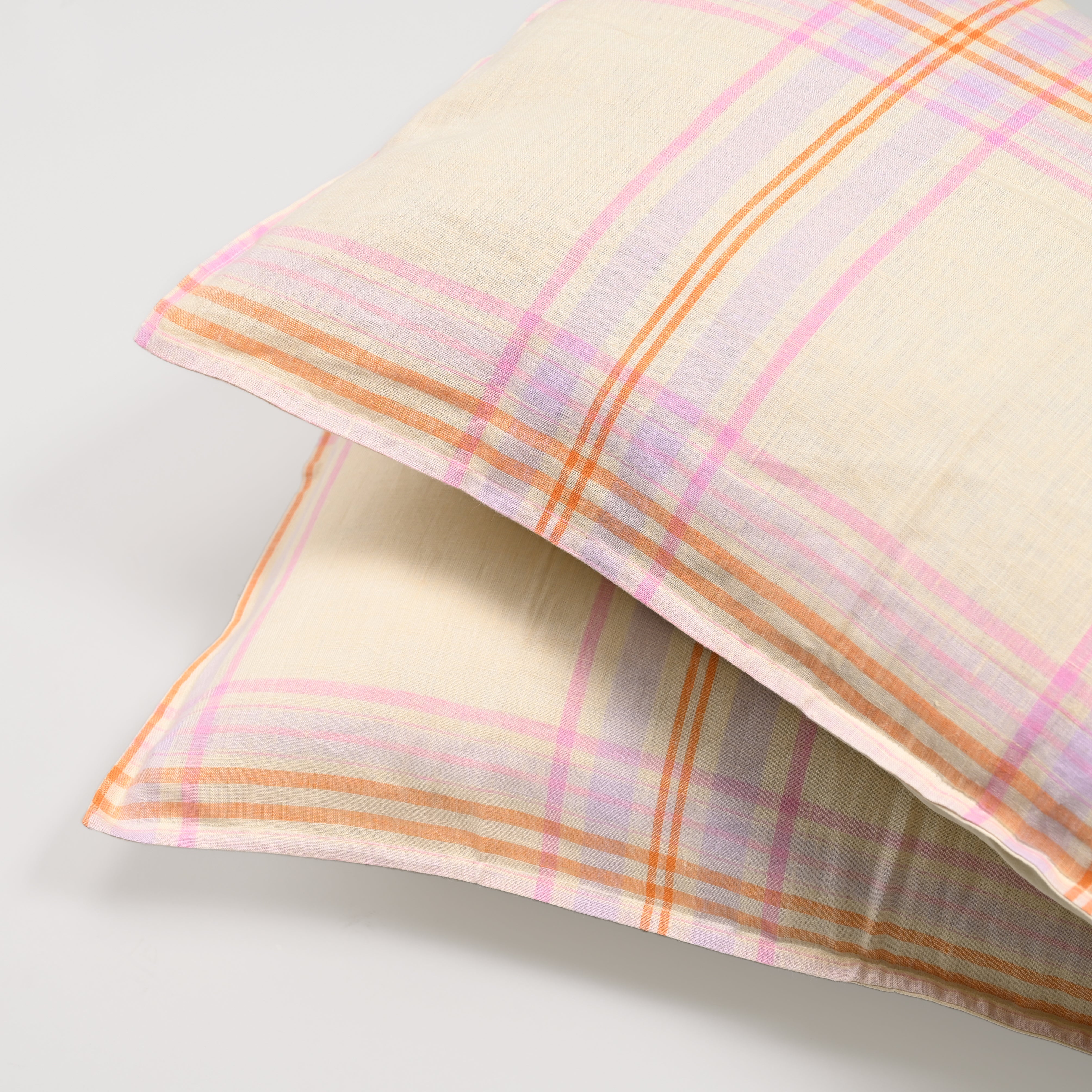Linen Edge Blush Pillowcase, Set of 2