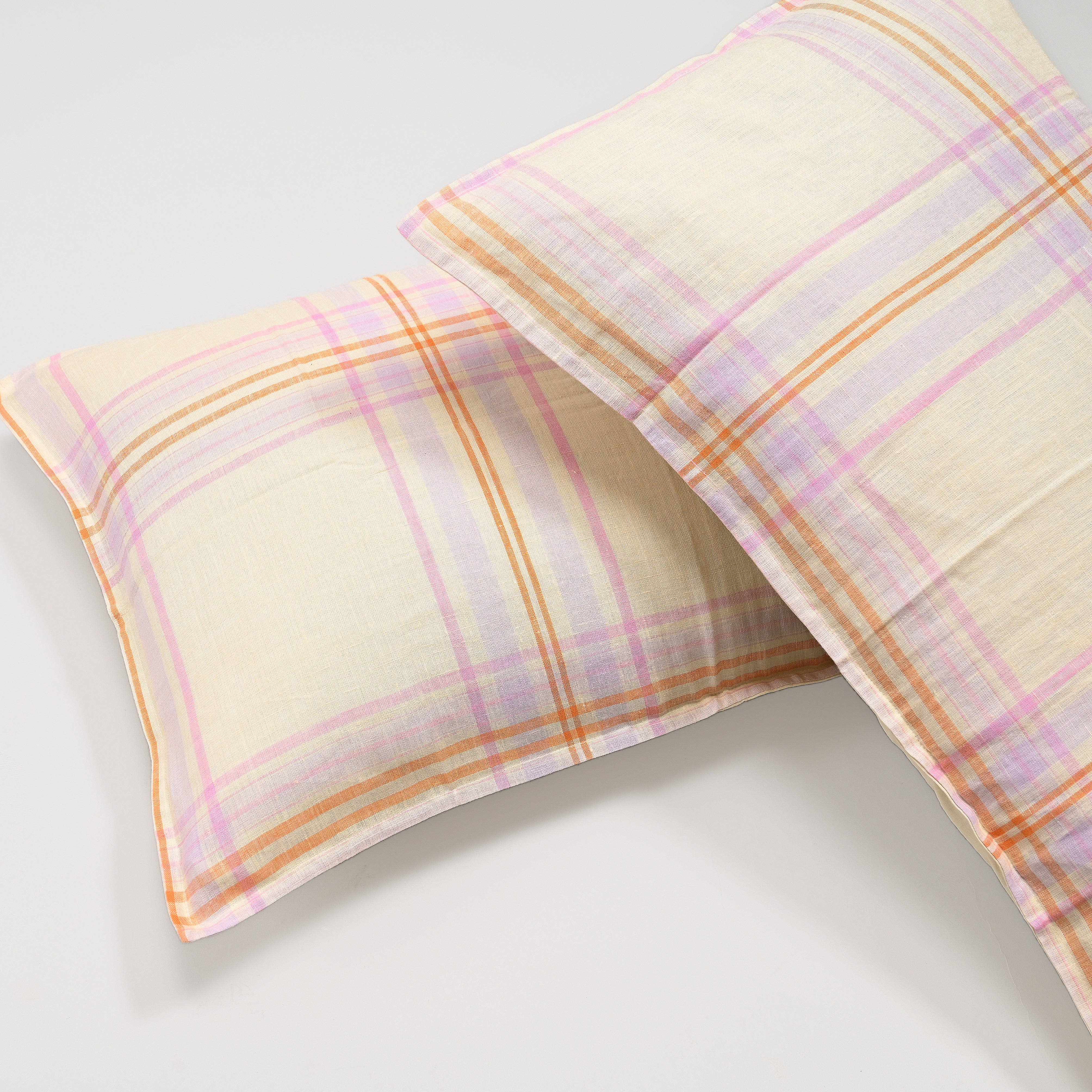 Linen Edge Blush Pillowcase, Set of 2