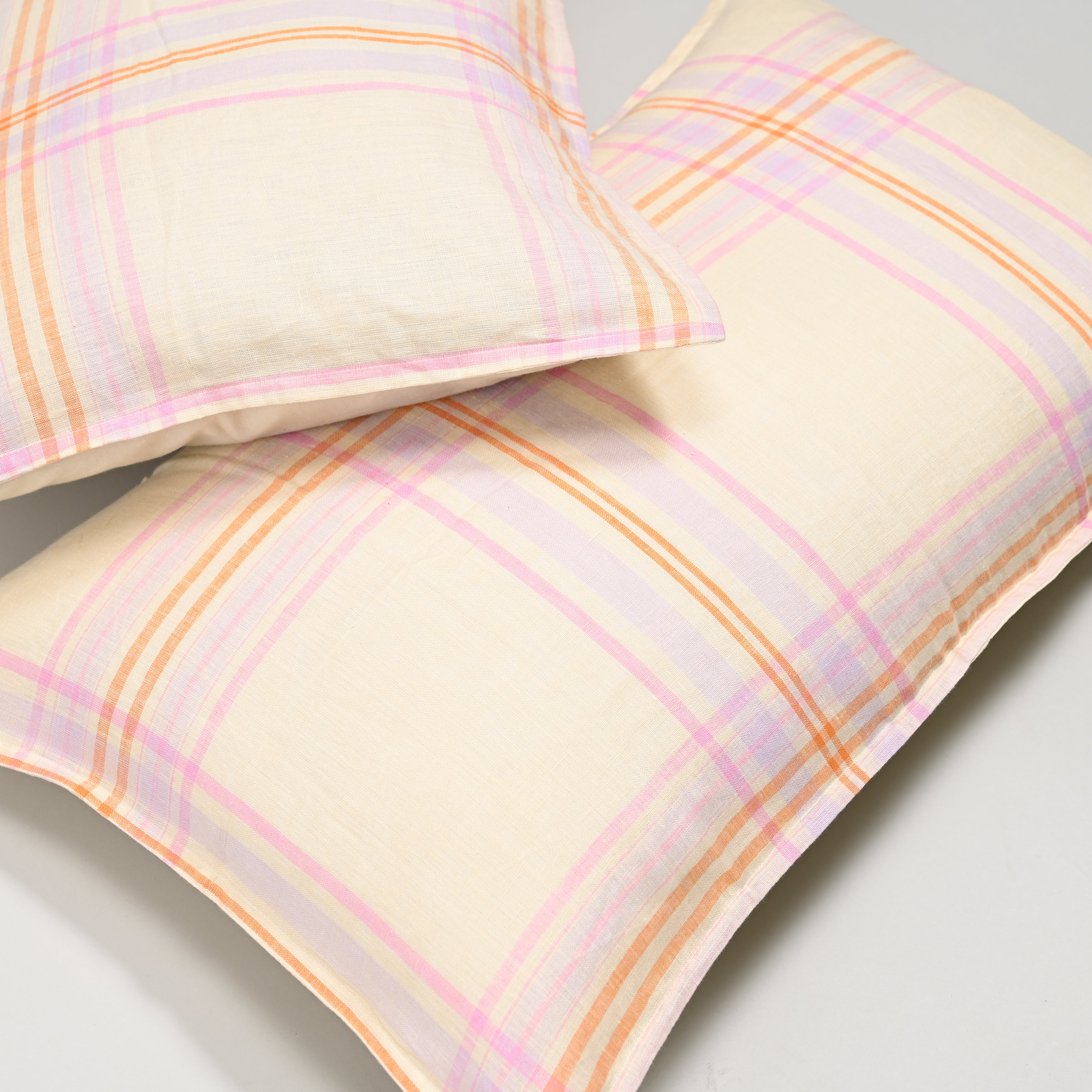 Linen Edge Blush Pillowcase, Set of 2