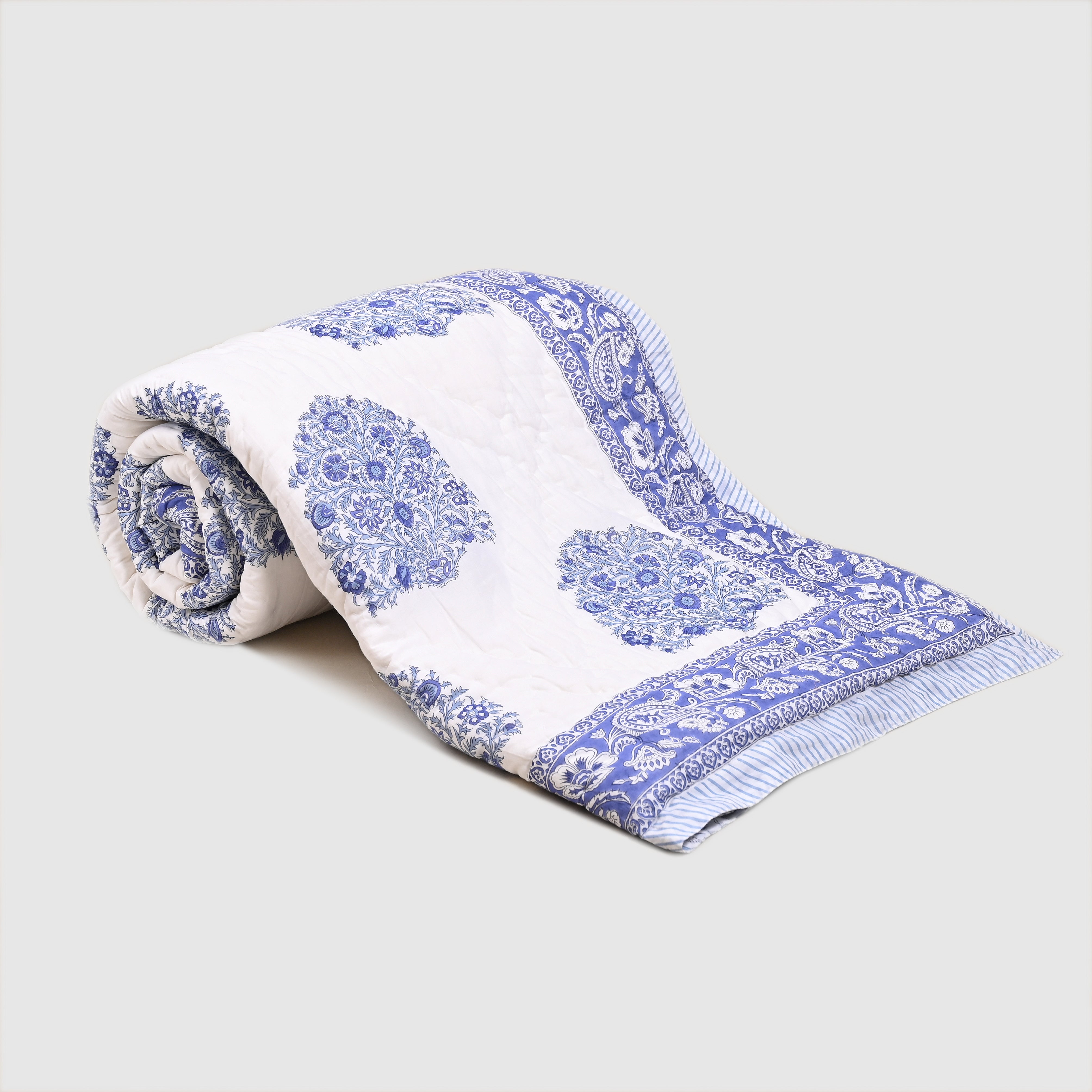 Rajmudra Premium Jaipur Reversible Quilt with pillow (2 & 3 Pc set)