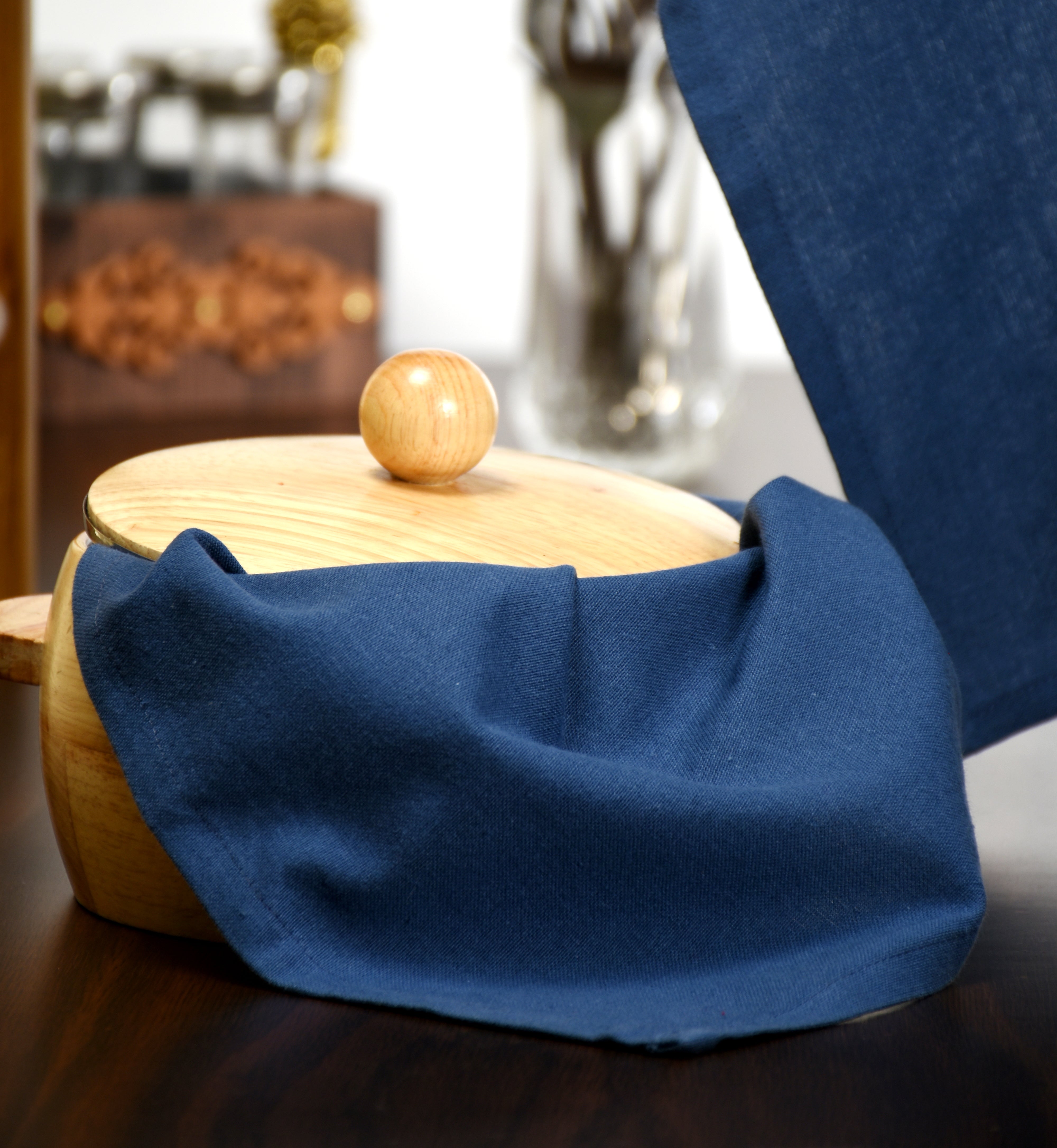 Natural Blue Kitchen Towel 2 Pc Set