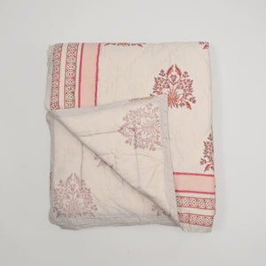 Crimson Heritage Block Printed Reversible Quilt