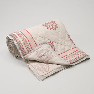 Crimson Heritage Block Printed Reversible Quilt