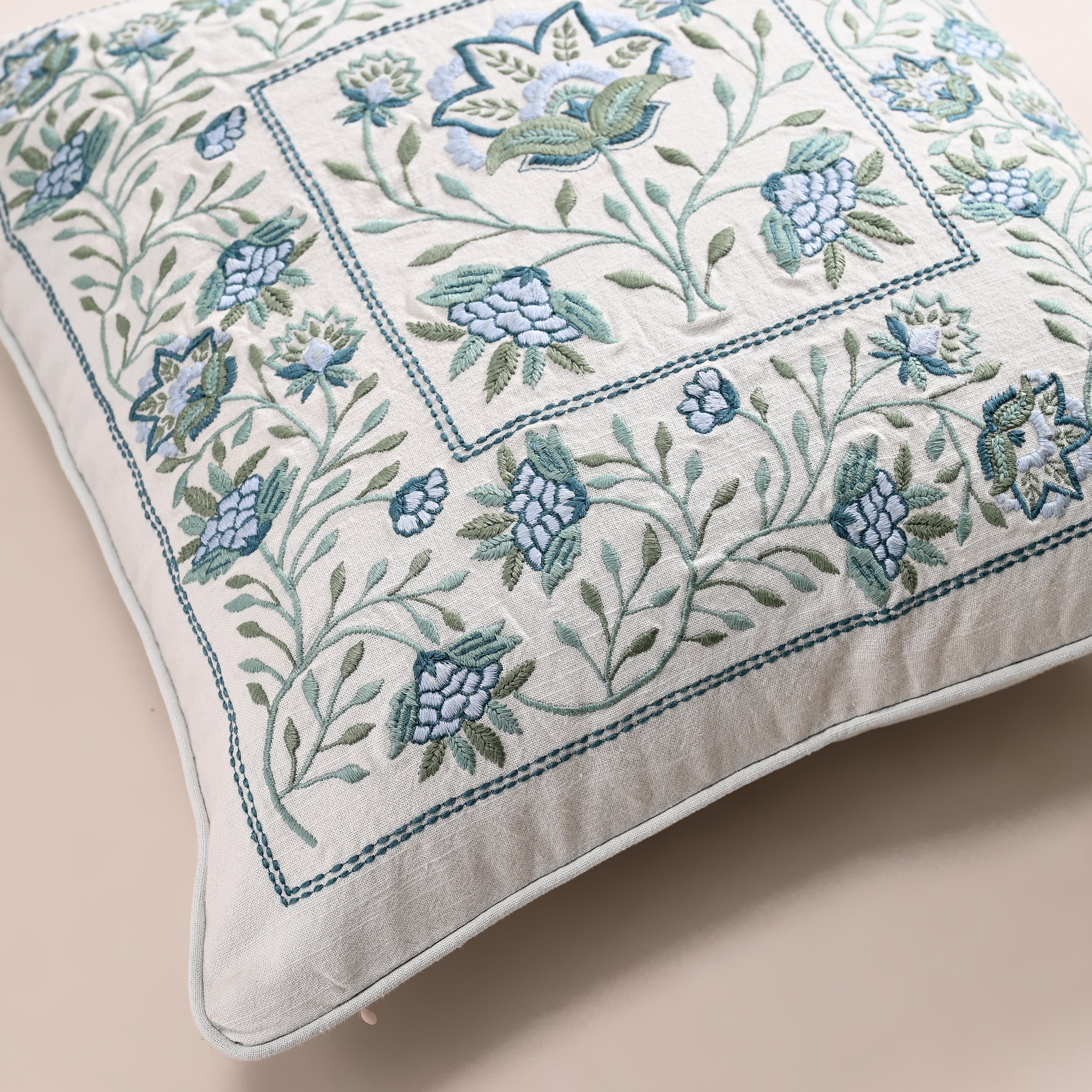 Hanami Embroidered Cushion Cover | Embroidered | 18x18