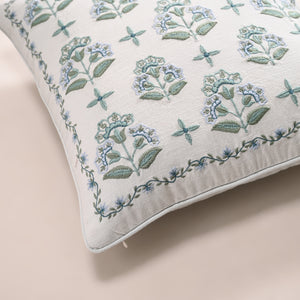 Hanami Heritage Floral Cushion Cover | Embroidered | 18x18
