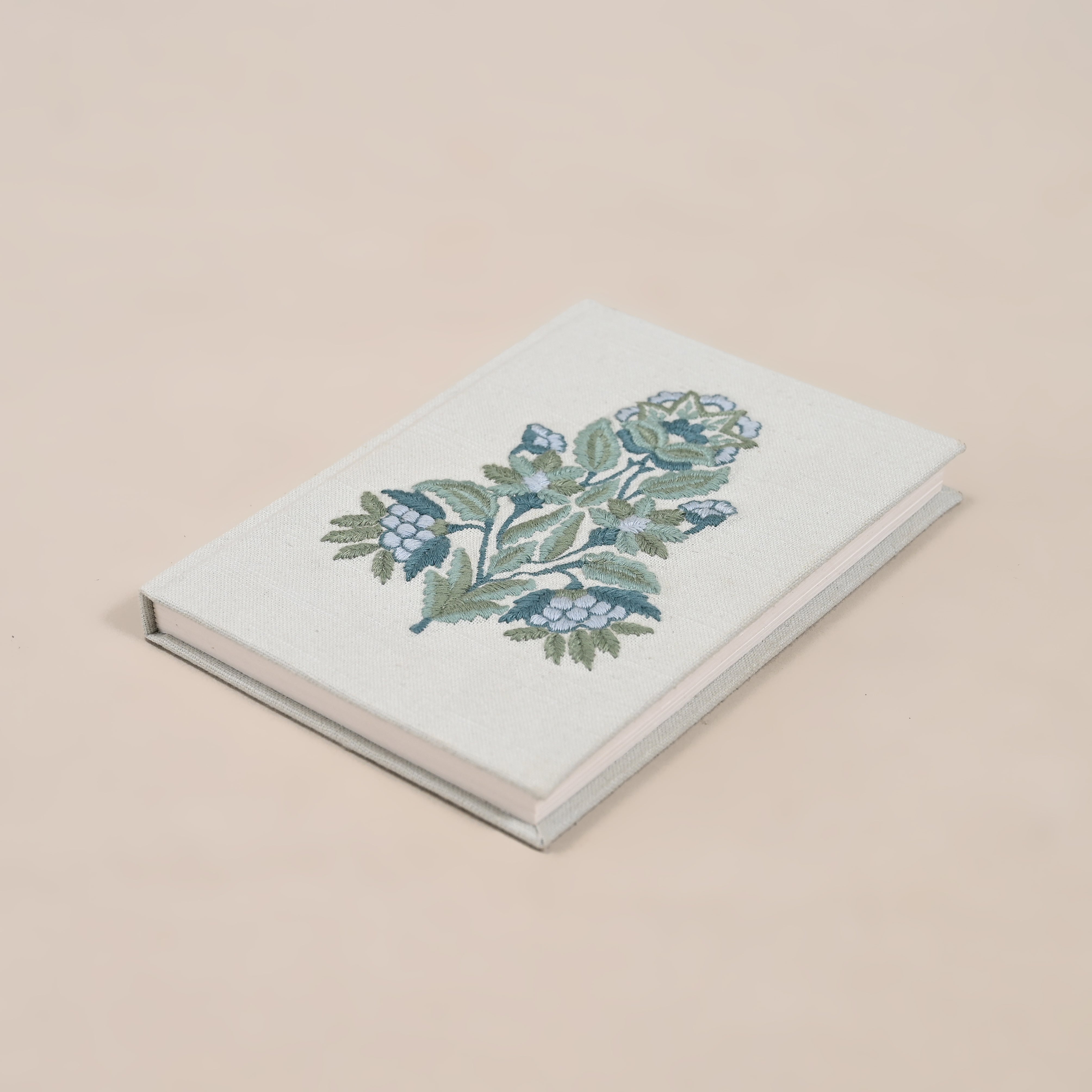 Hanami Embroidered Handmade Paper Notebook | 5 × 7 Inches